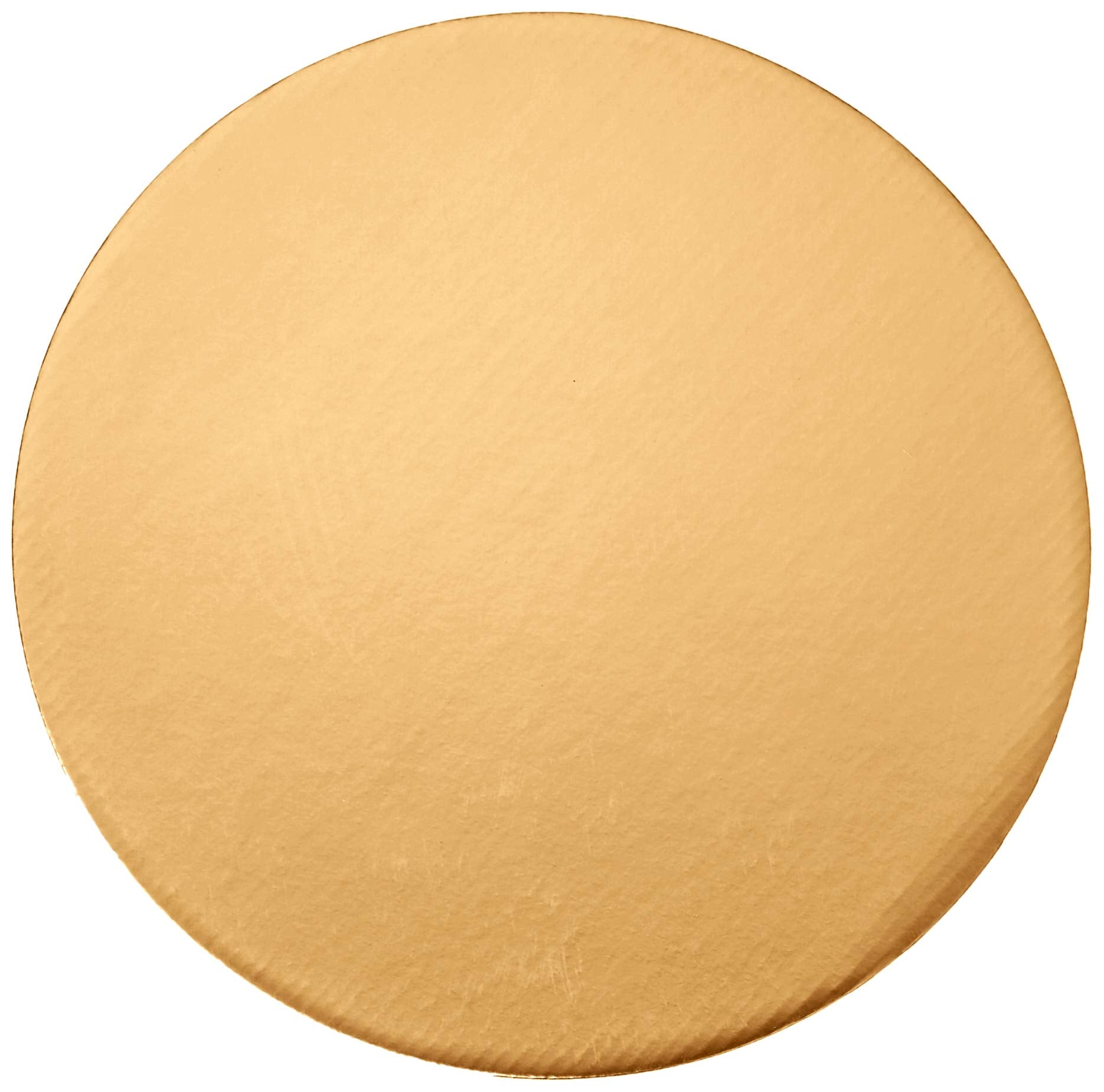 Fox Run 12-Piece Cardboard Scalloped Cake Circle Base, 10'', Gold