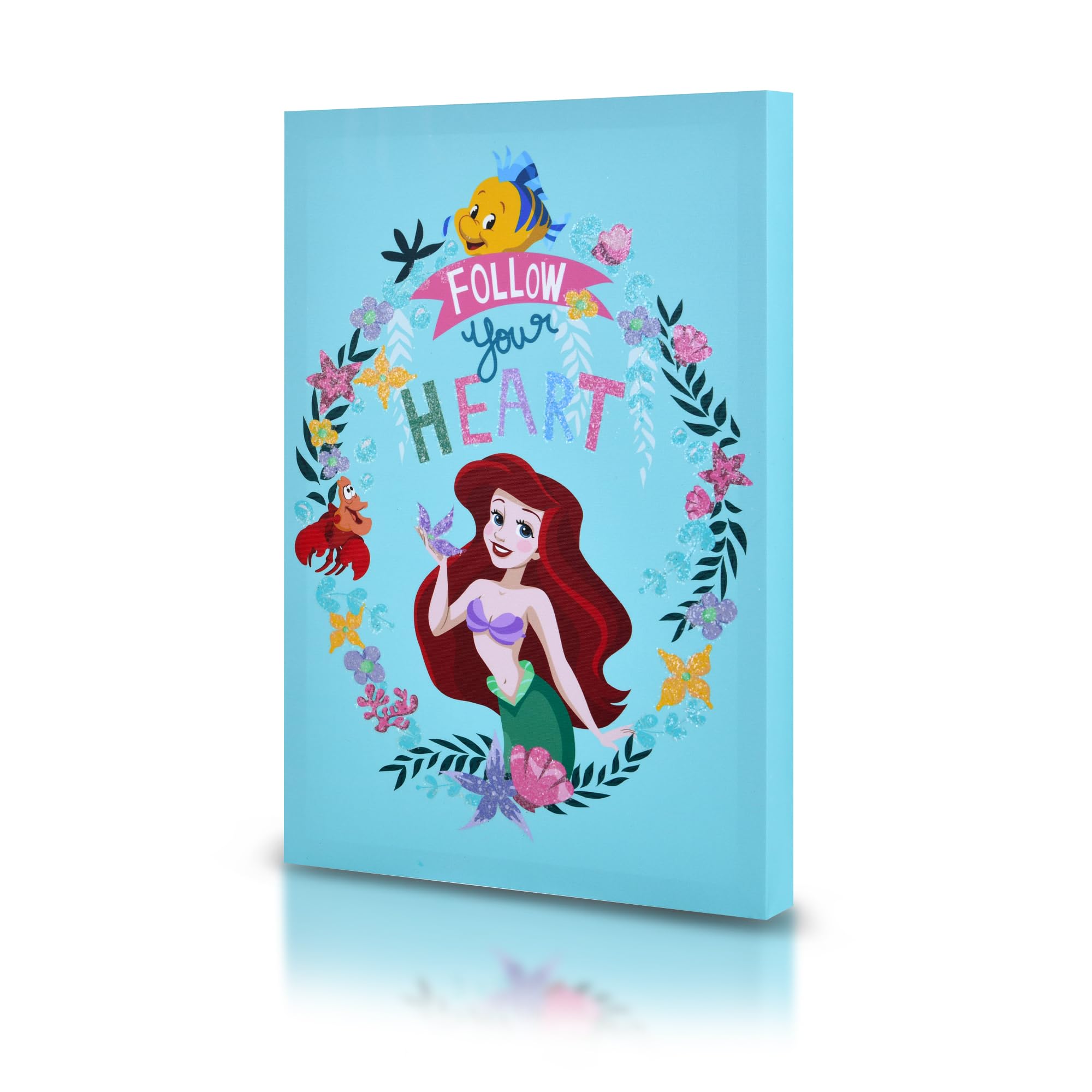 Pop Creations Ariel The Little Mermaid Poster Disney Wall Art, Inspirational Canvas Disney Princess Wall Decor, 13X19 Kids Story