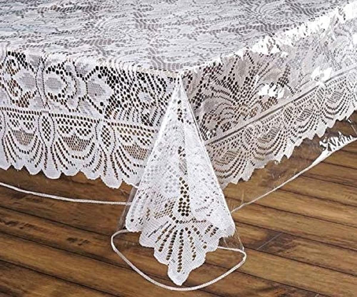 Dependable Industries Inc. Essentials Deluxe Clear Plastic Tablecloth Protector (60'' X 108'' Oblong)
