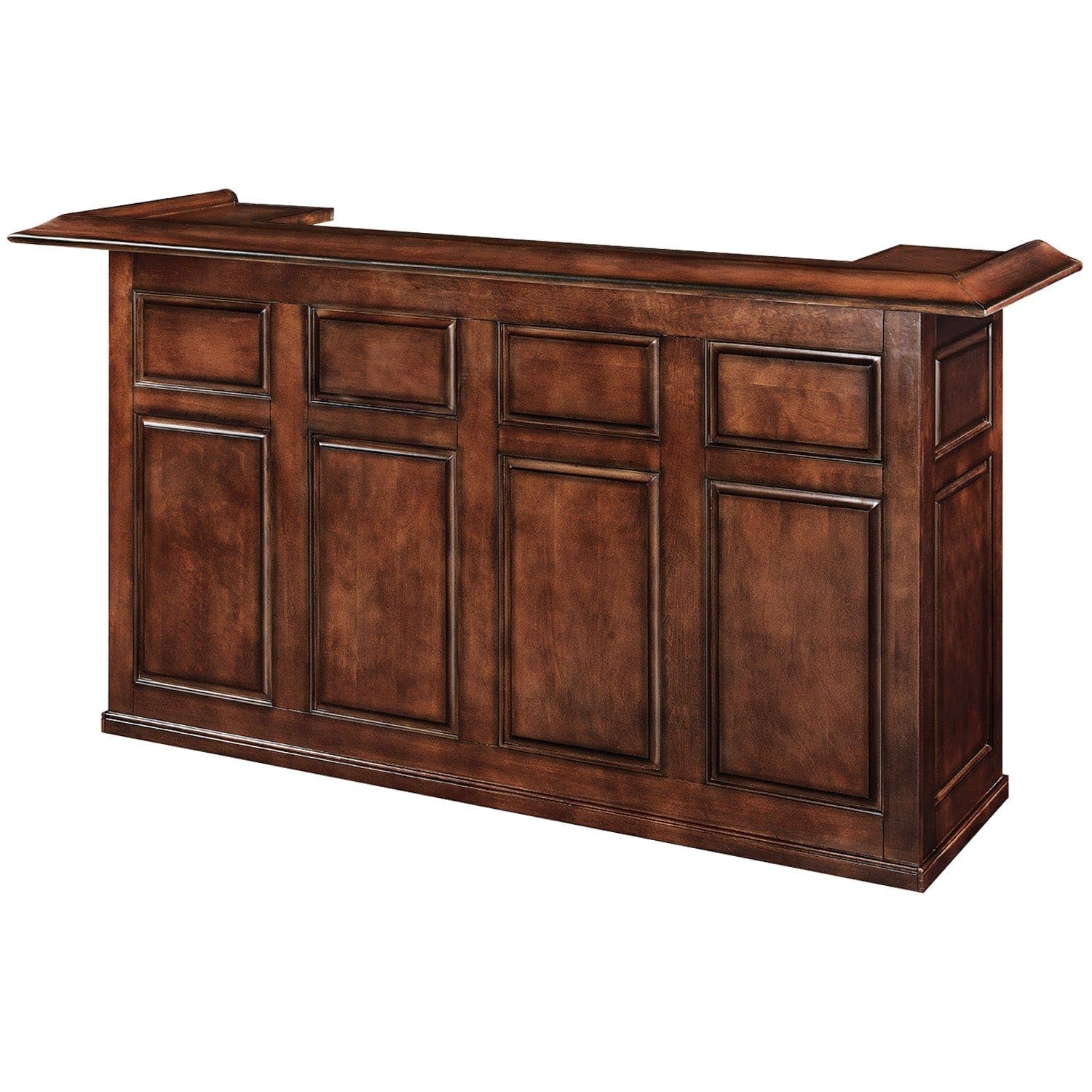 RAM Game Room Dry Bar with mini fridge pocket, 84, Chestnut