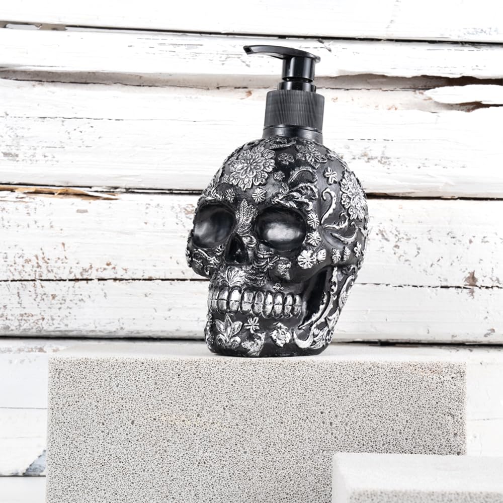 Skull Soap Dispenser With Rust Proof Pump, Refillable Liquid Hand Lotion Bottle For Bathroom, Bedroom And Kitchen(New Upgrade ).