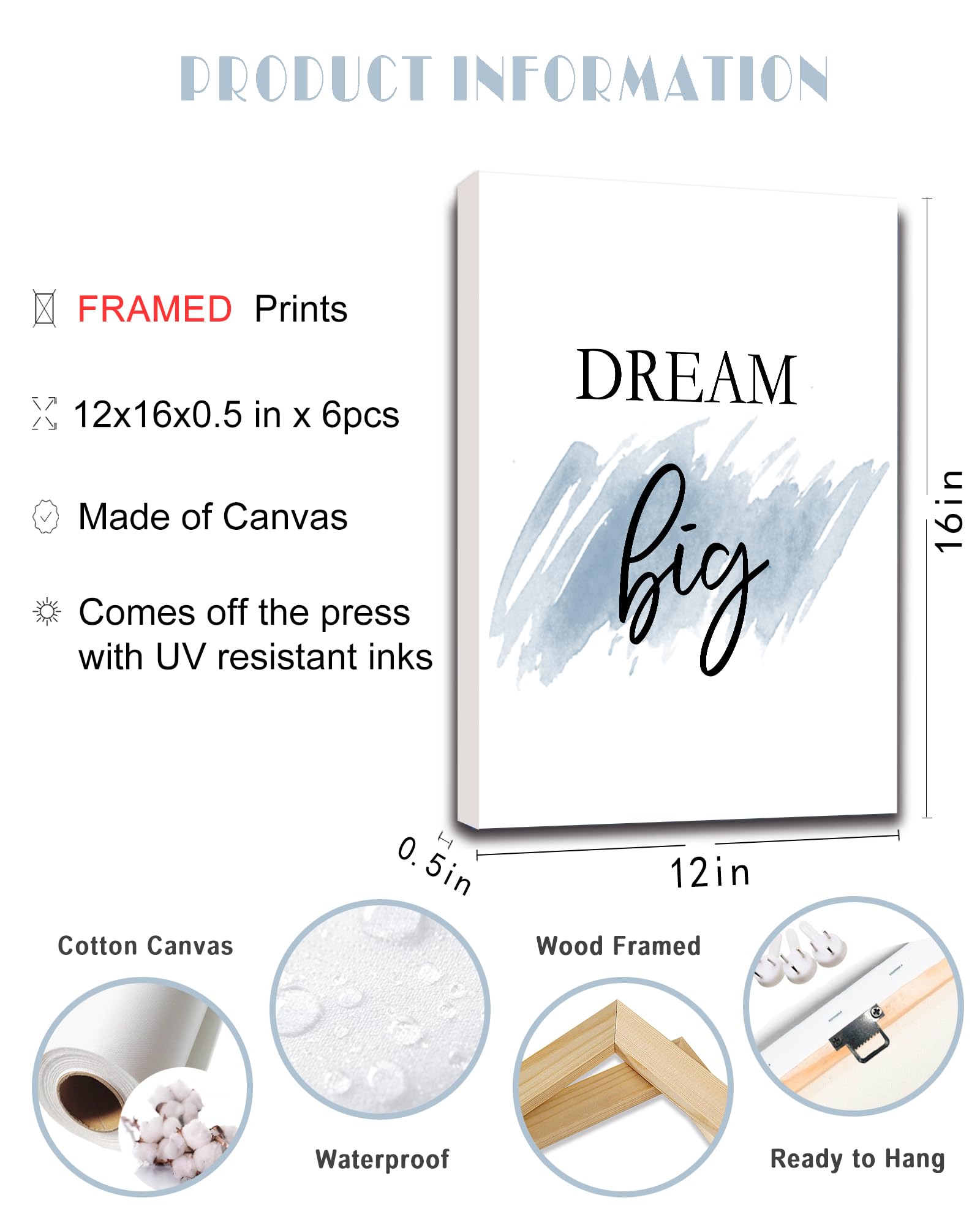 ???????????? Motivational Wall Decor Inspirational Office Wall Art Quotes 12    X16    Framed Wall Art For Living Room Encouragi