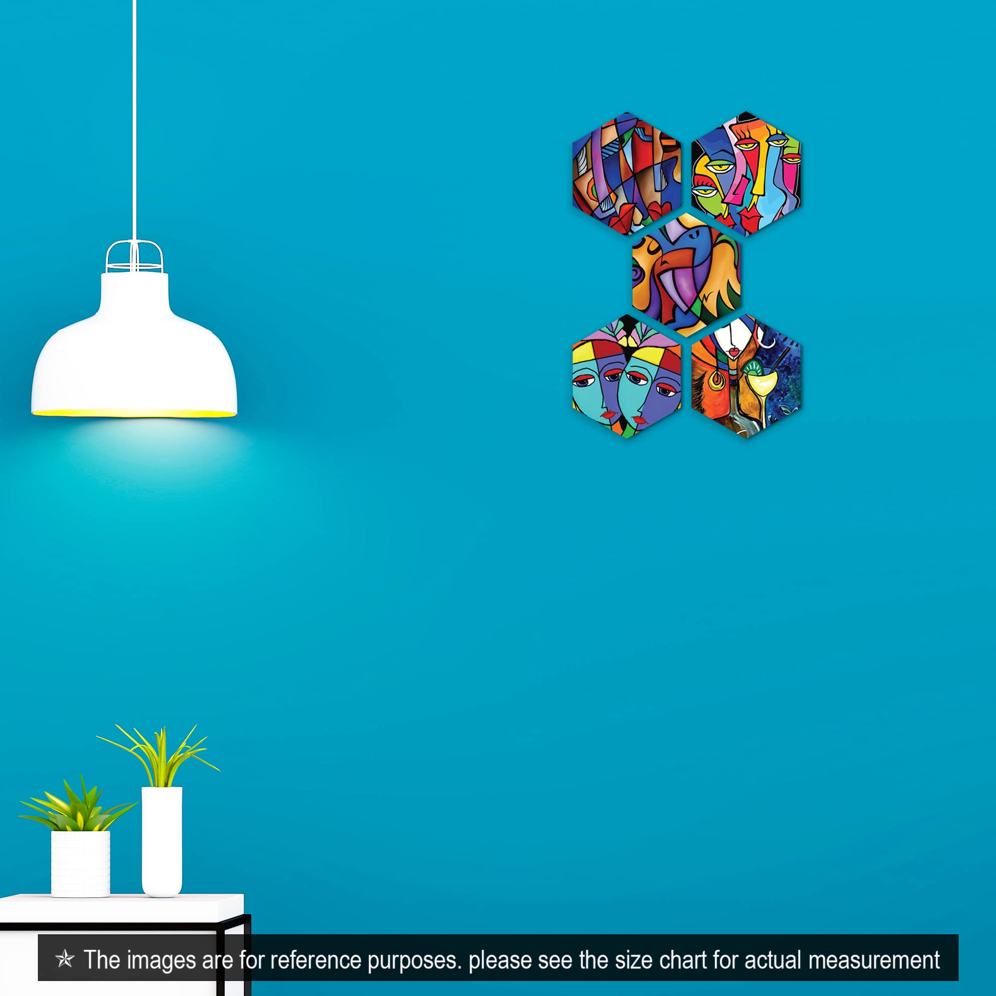 Rag28 Wooden Wall Decor Set Of 5 | Home Decor Items | Wall Decor -Spx-10