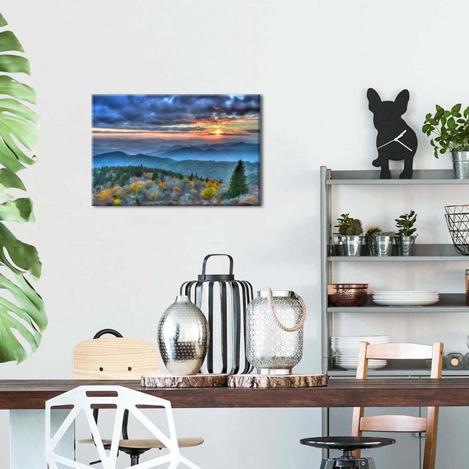 Blue Ridge Mountain Wall Art Sunrise Smoky Mountains Pictures For Living Room Decor Nature Forest Photo Prints National Park Lan