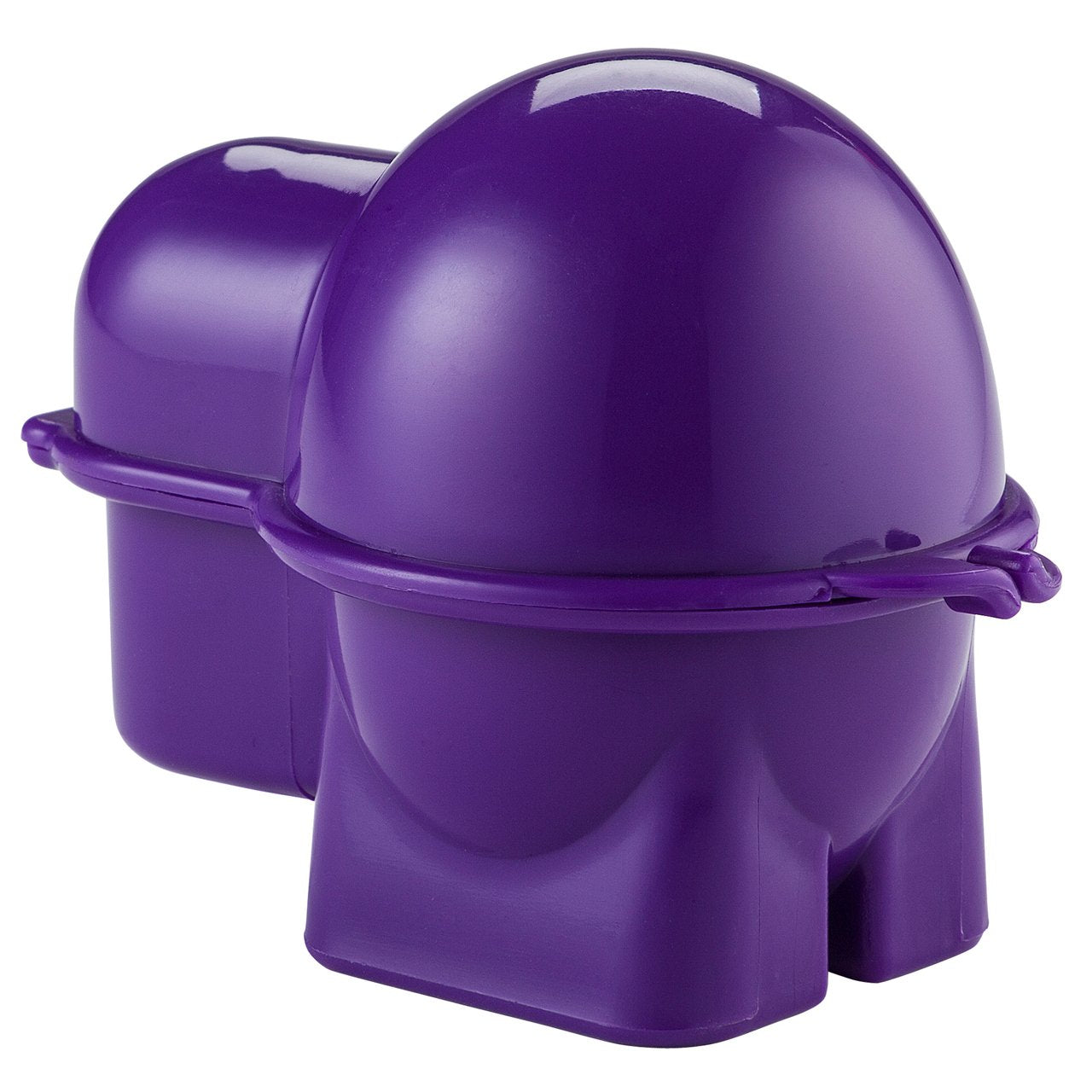 Hutzler Egg To-Go Container With Salt Shaker, Purple