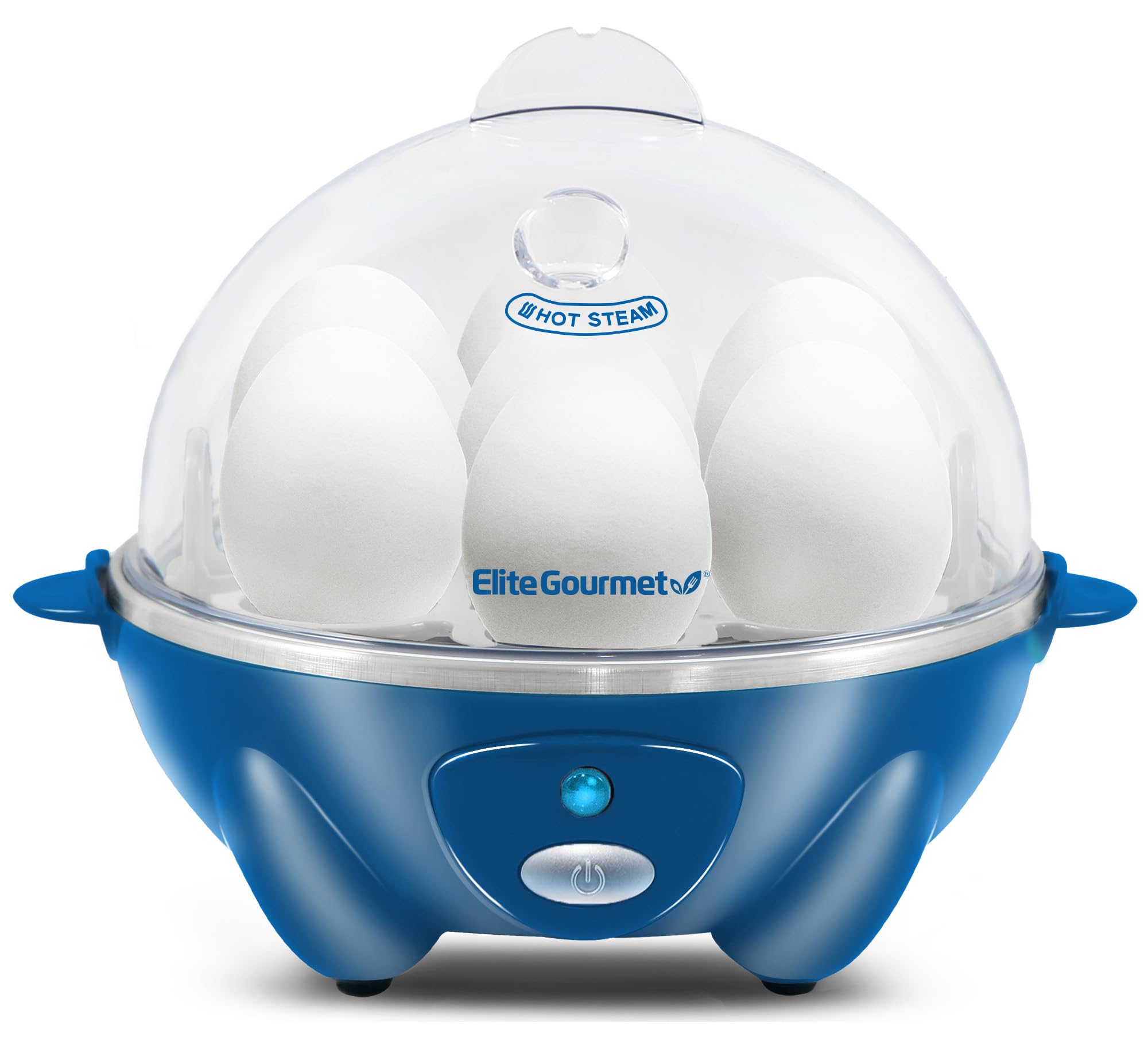 Elite Gourmet Egc700Bl# Rapid Egg Cooker, 7 Easy-To-Peel, Hard, Medium, Soft Boiled Eggs, Poacher, Omelet Maker, Auto Shut-Off,