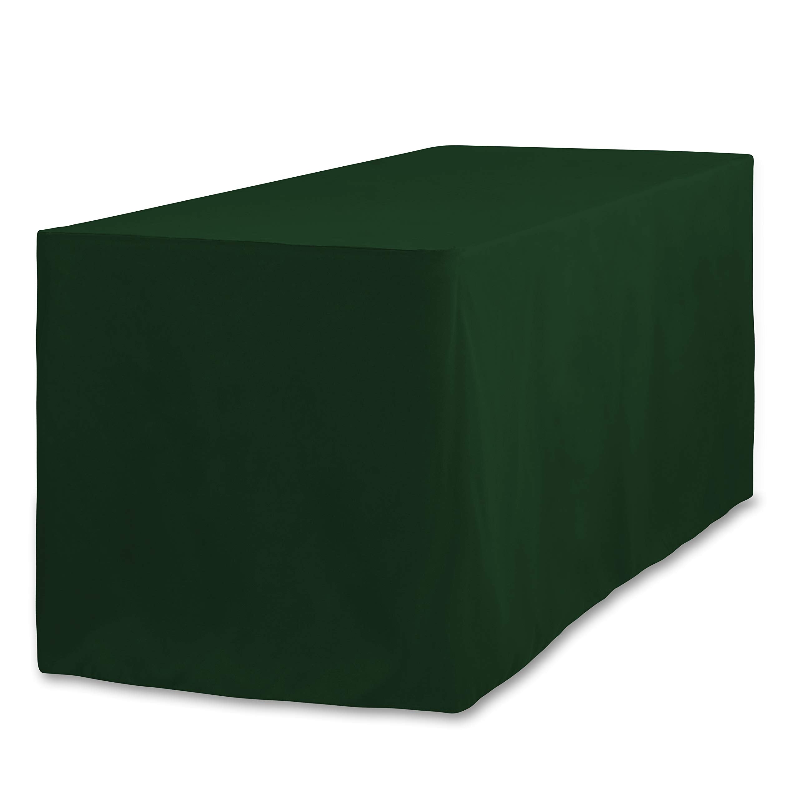 LinenTablecloth 4 ft. Fitted Polyester Tablecloth Hunter Green