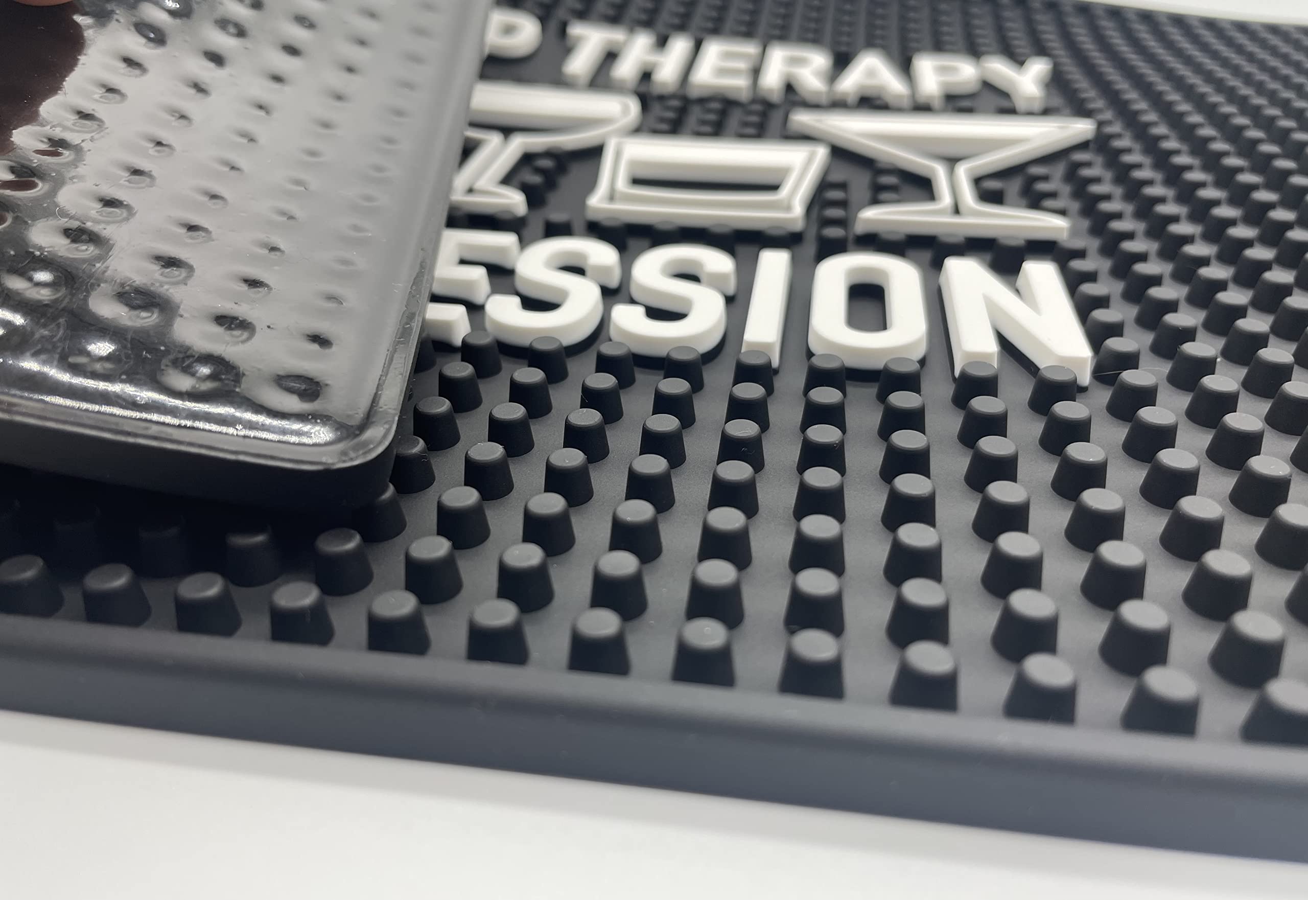 Group Therapy Is In Session 17.7'' X 11.8'' Funny Bar Spill Mat Rail Countertop Accessory Home Pub Decor Slip Resistant Durable