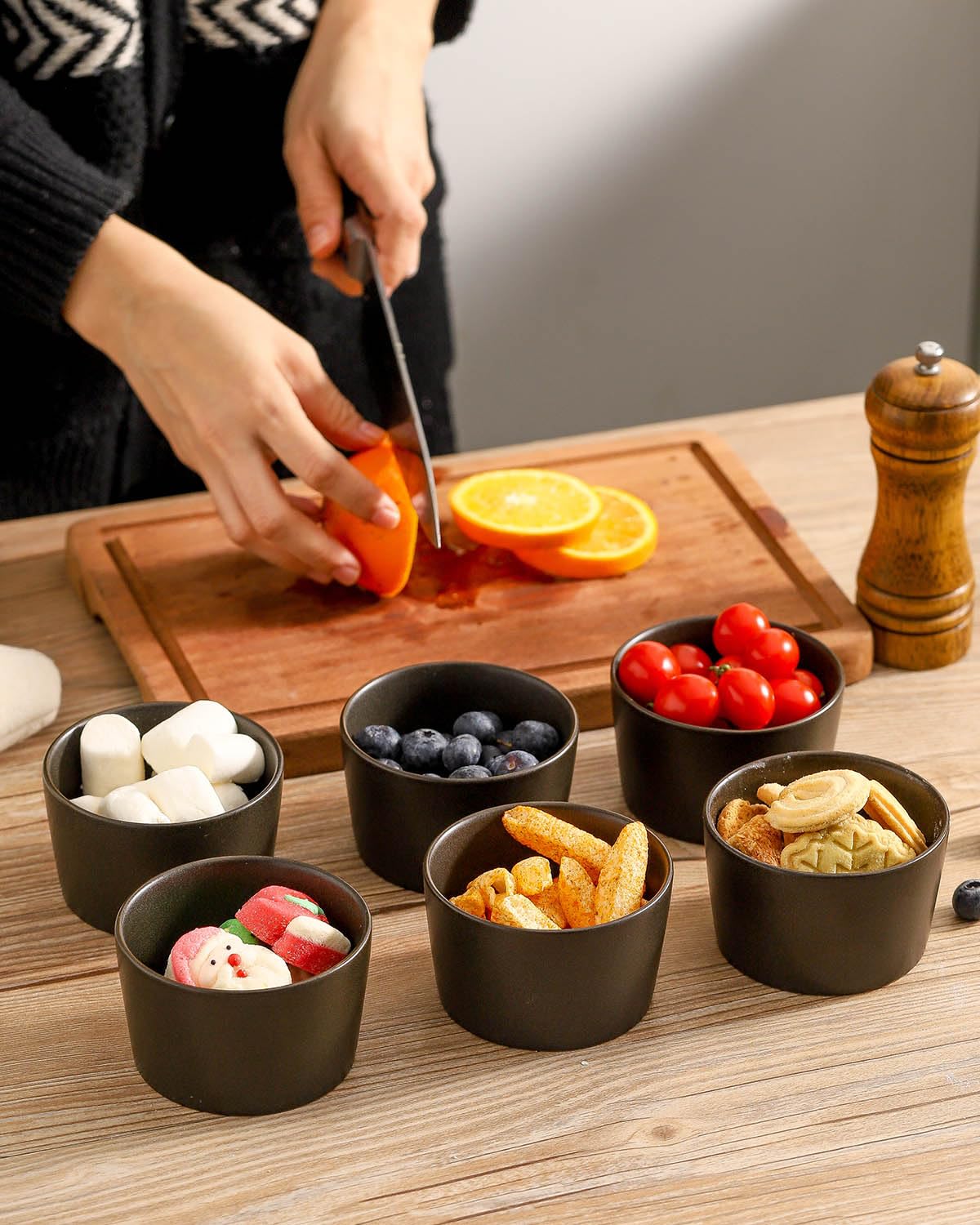 Tikooere Ramekins 6 oz, Oven Safe Souffl   Dishes for Creme Brulee, Souffle, Pudding, Lava Cake, Stoneware Custard Ramikens for