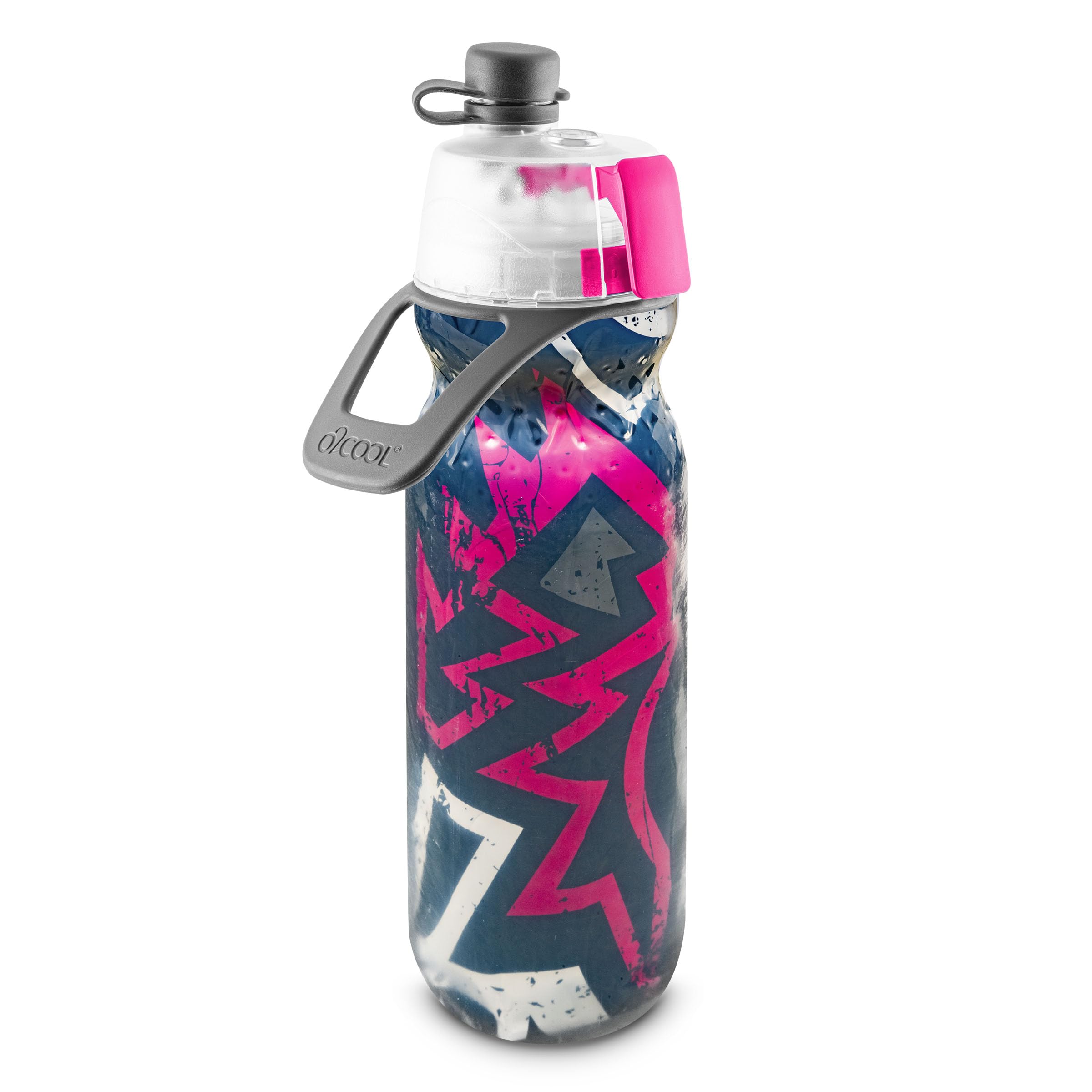 O2Cool Mist 'N Sip Misting Water Bottle 2-In-1 Mist And Sip Function With No Leak Pull Top Spout Reusable Sports Water Bottle -