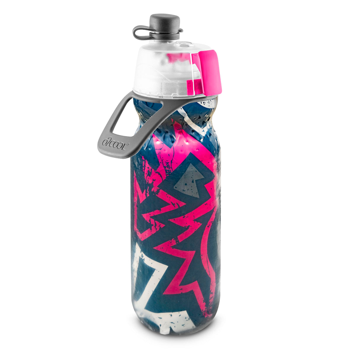 O2Cool Mist 'N Sip Misting Water Bottle 2-In-1 Mist And Sip Function With No Leak Pull Top Spout Reusable Sports Water Bottle -