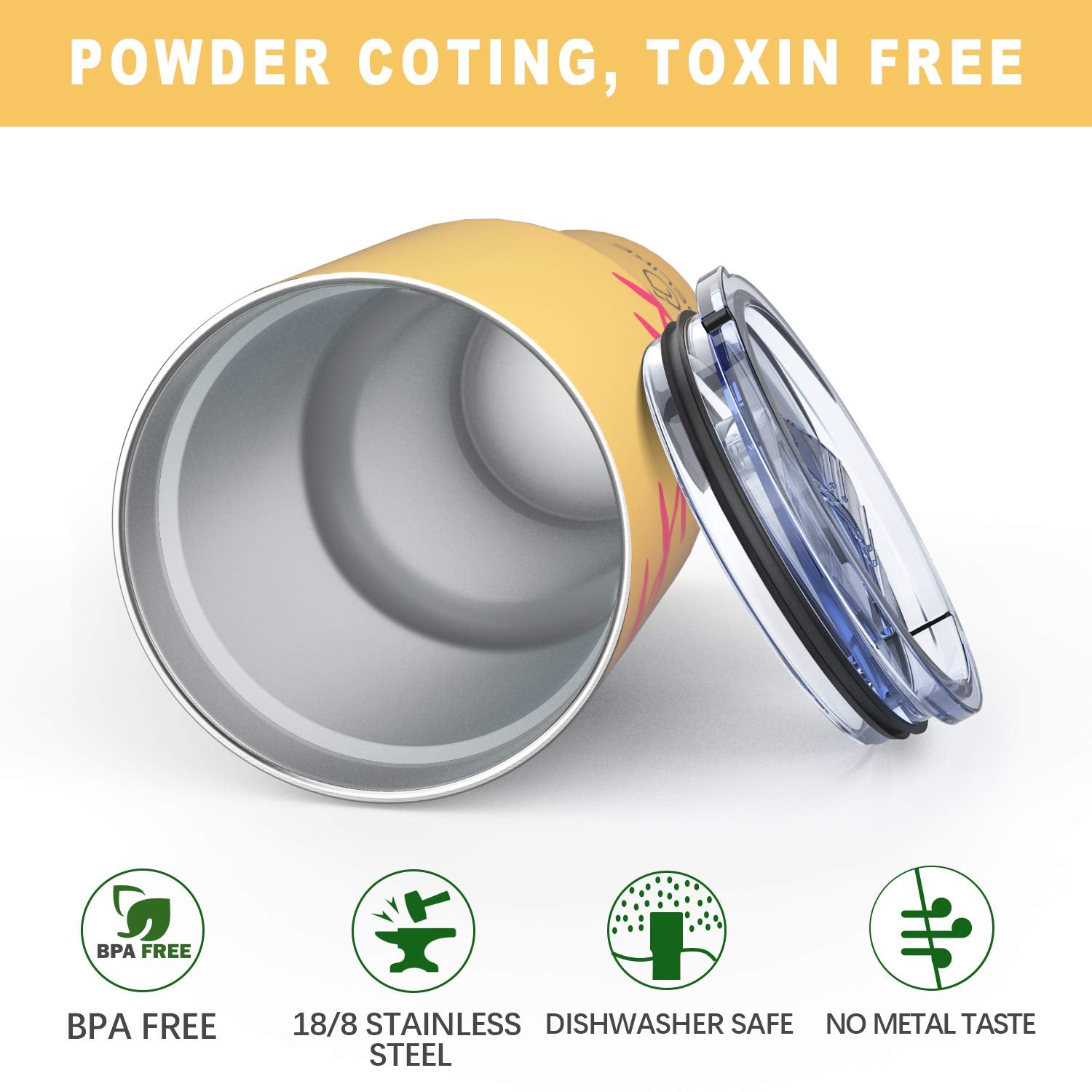 Yoelike Softball Tumbler 30 Oz Stainless Steel Double Wall Vacuum Insulated Cup With Straws, Splash Proof Lids, Straw Clean Brus