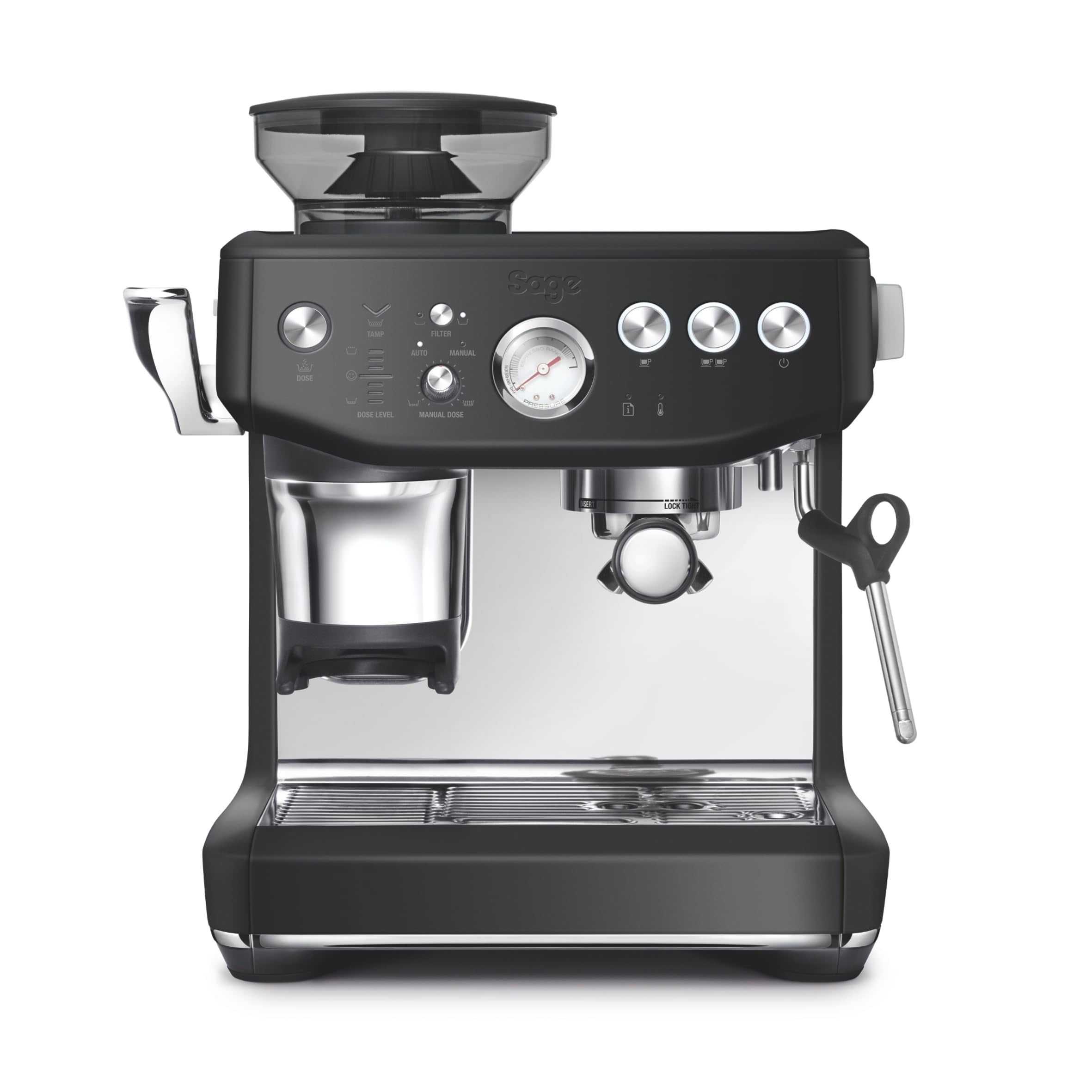 Breville Barista Express Impress Espresso Machine Bes876Btr, Black Truffle