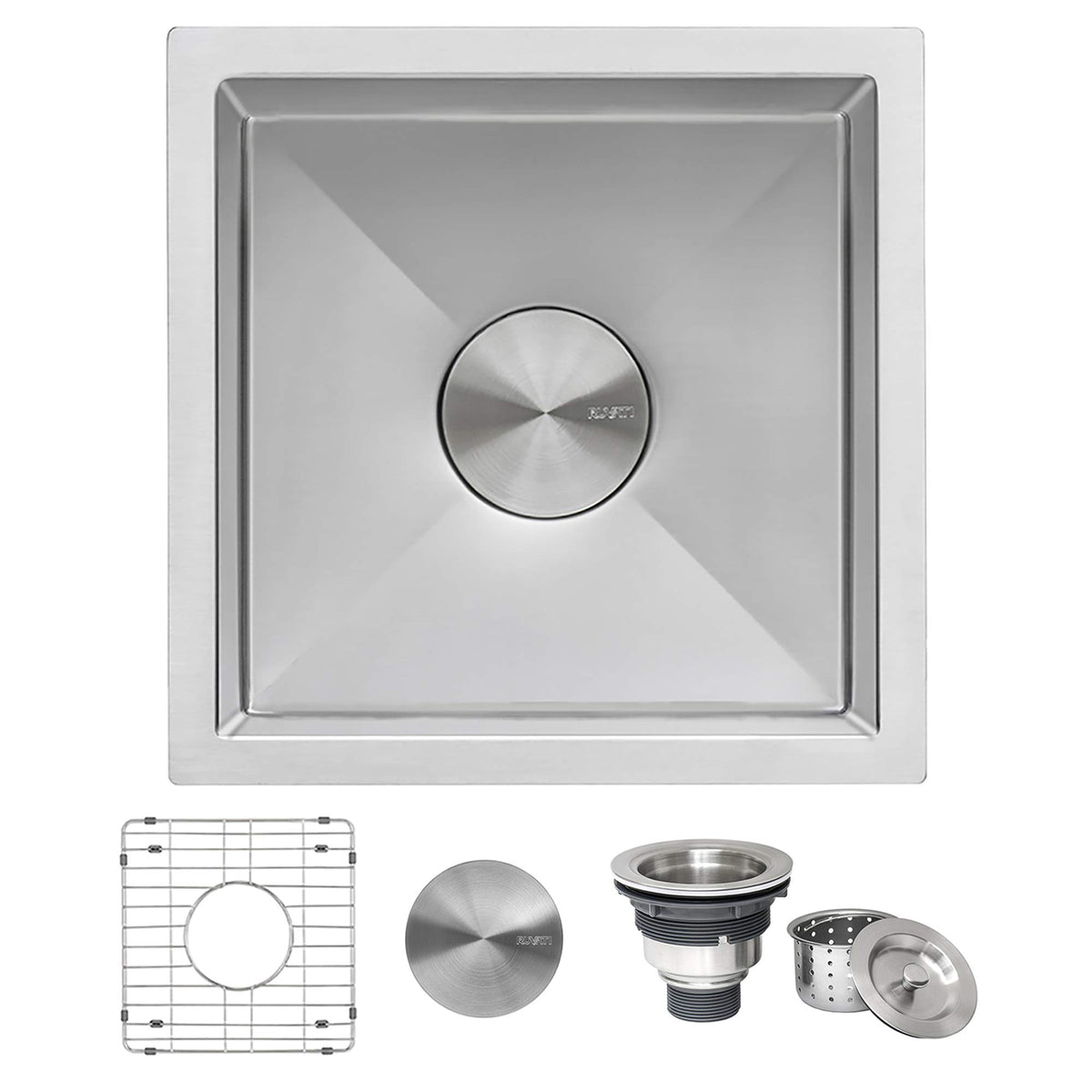 Ruvati 13 X 15 Inch Undermount Bar Prep Tight Raduis 16 Gauge Kitchen Sink Stainless Steel Single Bowl - Rvh7013