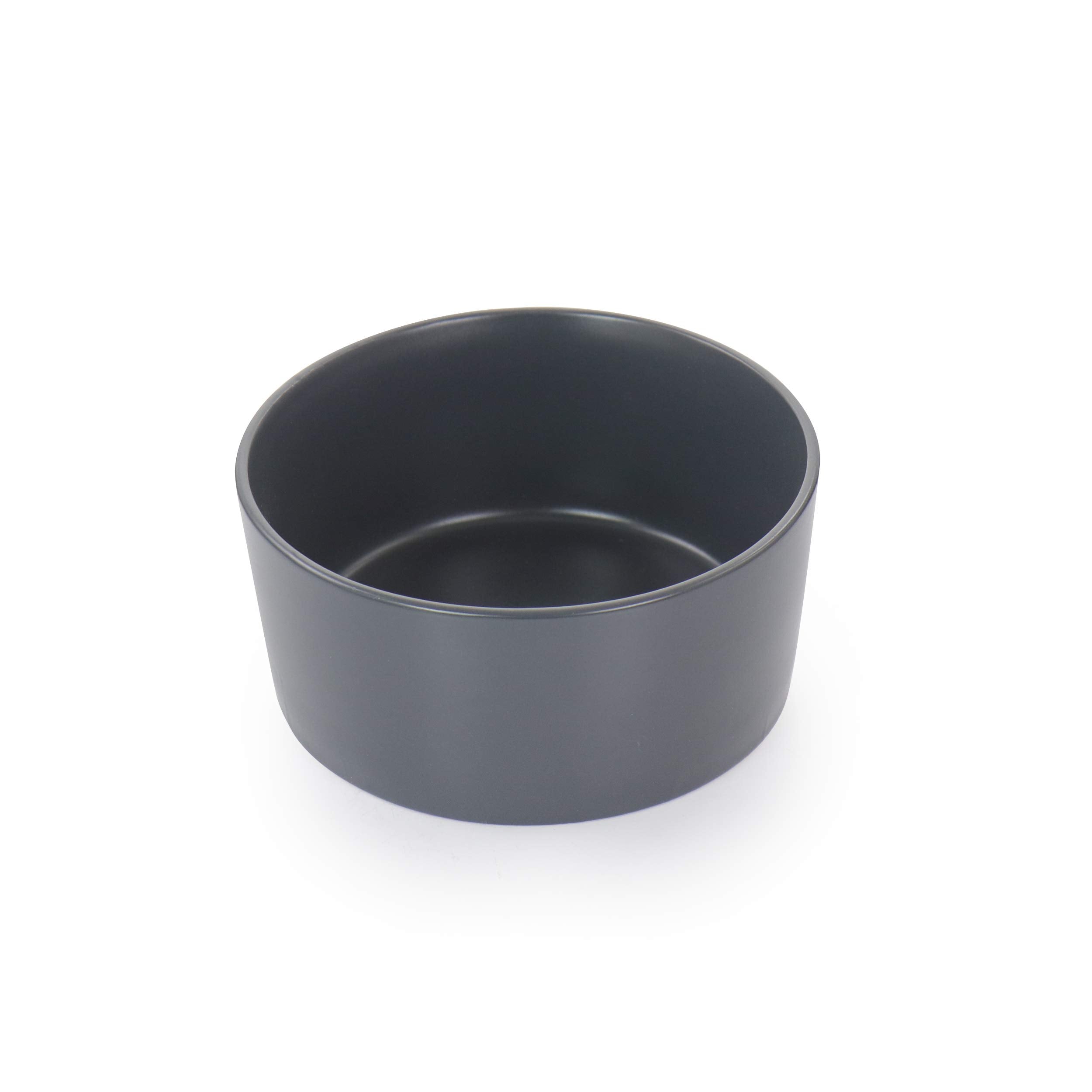 Elama Luxmatte Contemporary Dinnerware Set, 20 Piece, Dark Grey