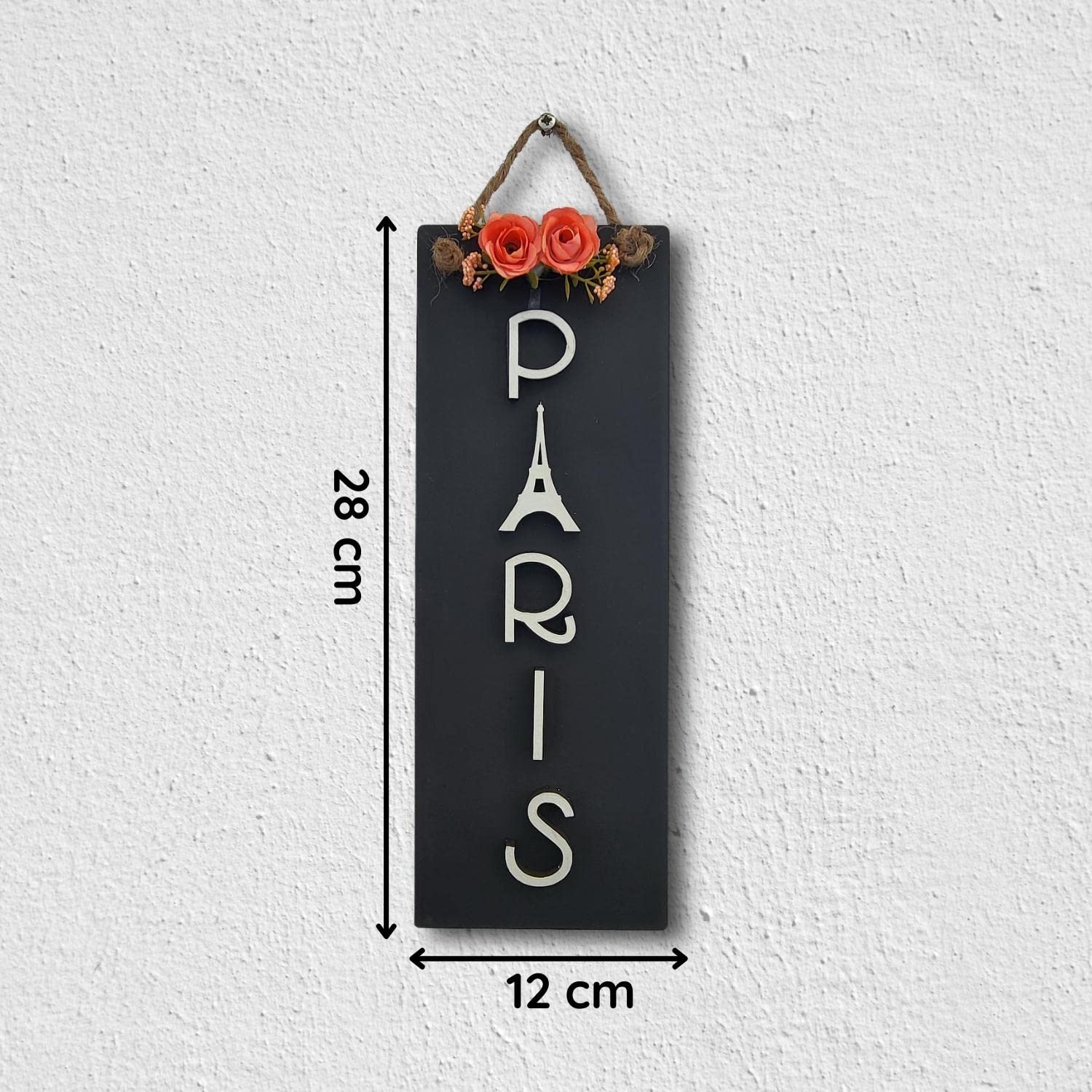 Chalk My Theme 3D Wooden Paris Wall Decor Art Home Decoration Perfect For Living Room/Hotel/Restaurant/Bedroom/Drawing Room