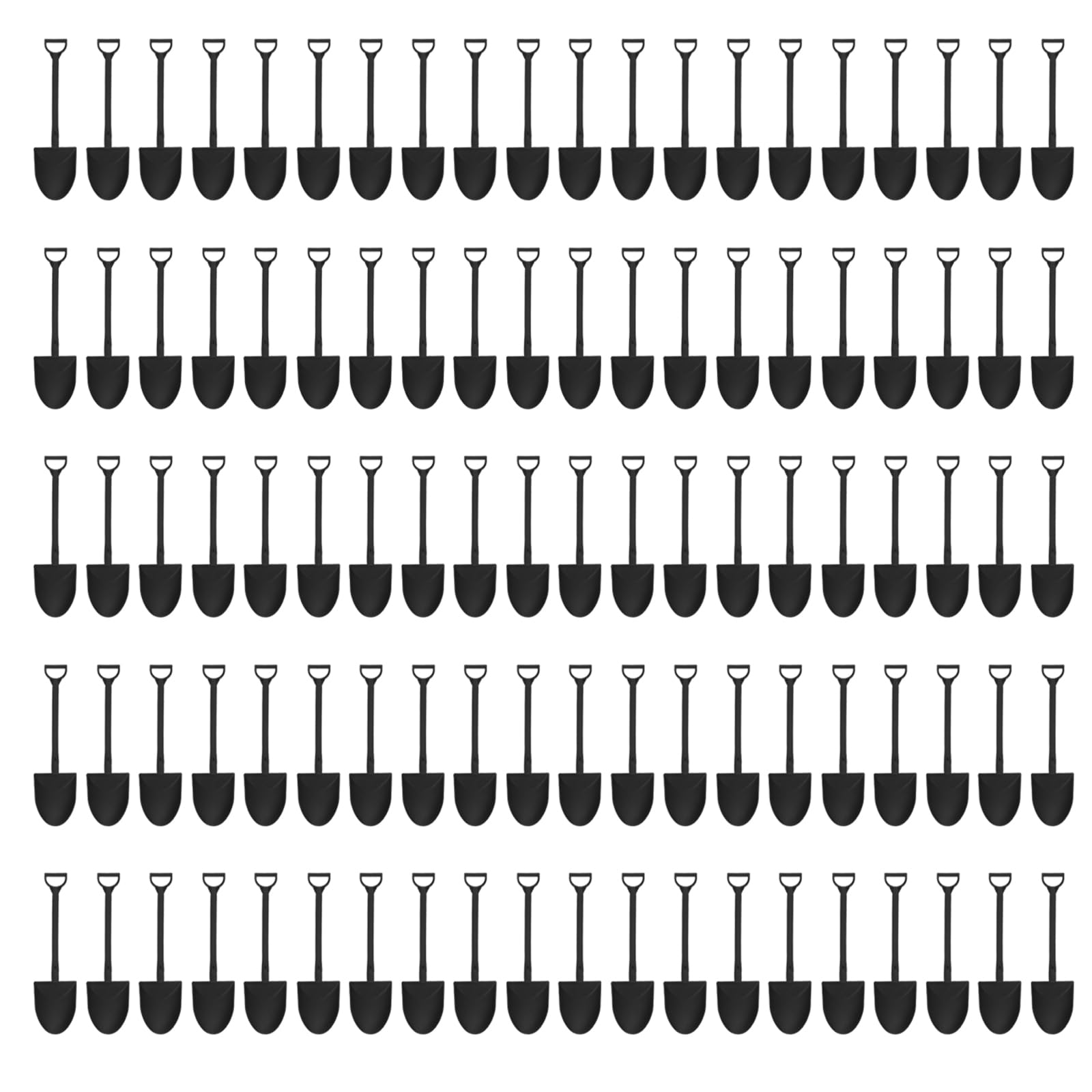 Housoutil 100 Pack Mini Shovel Shape Spoons,Disposable Plastic Dessert Spoon,Plastics Ice Cream Dessert Spoon Shovels, Pudding Y