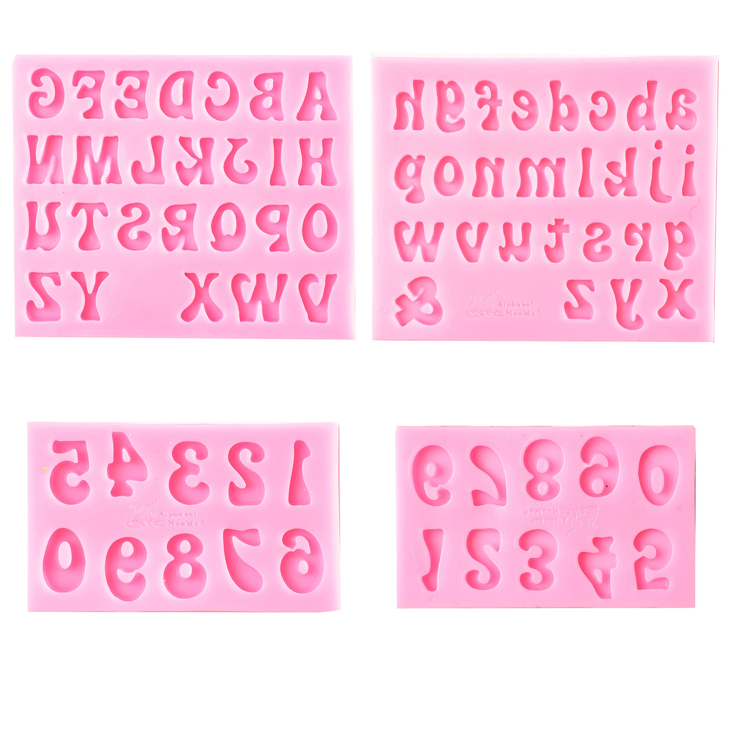 Gelifatle Letters Molds And Numbers Molds, Silicone Fondant Mold Chocolate Molds, 0-9 Number And 26 Letters Silicone Molds For B