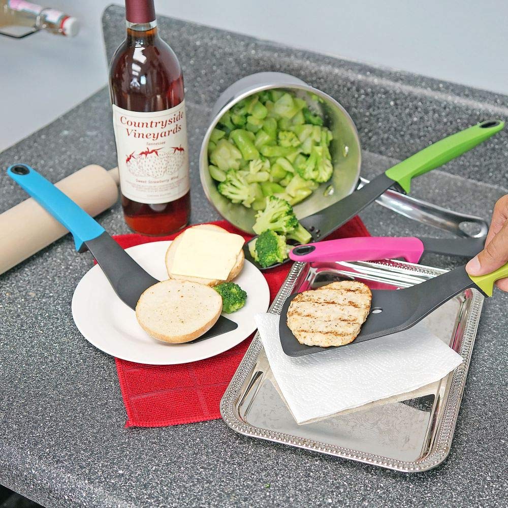 Plastic Set Of 6 Kitchen Utensils - Southern Homewares - Including Ladle, Spatula, Spoon, Spaghetti Server, And More