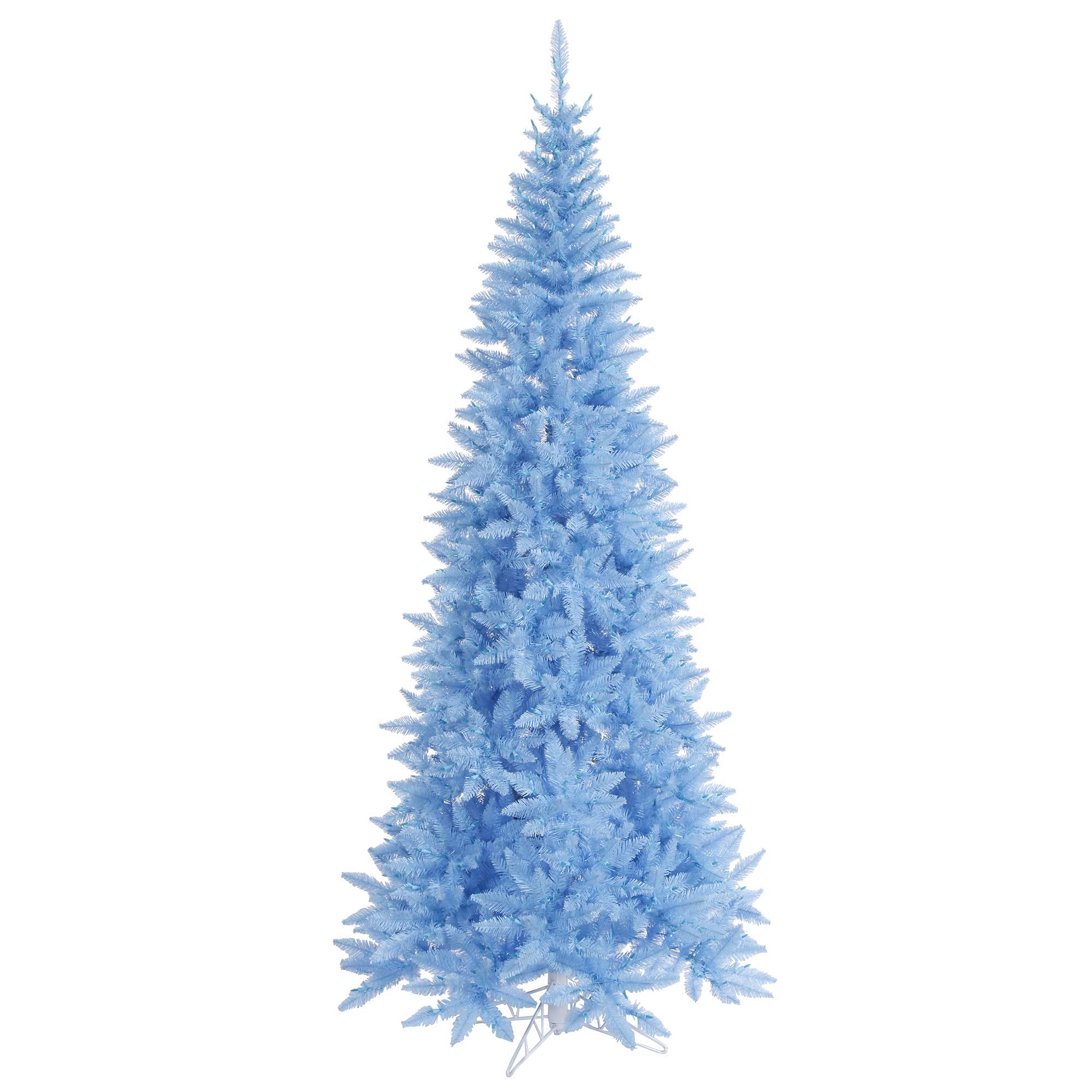 Vickerman 5.5' Sky Blue Fir Slim Artificial Christmas Tree, Unlit - Faux Blue Christmas Tree - Seasonal Indoor Home Decor
