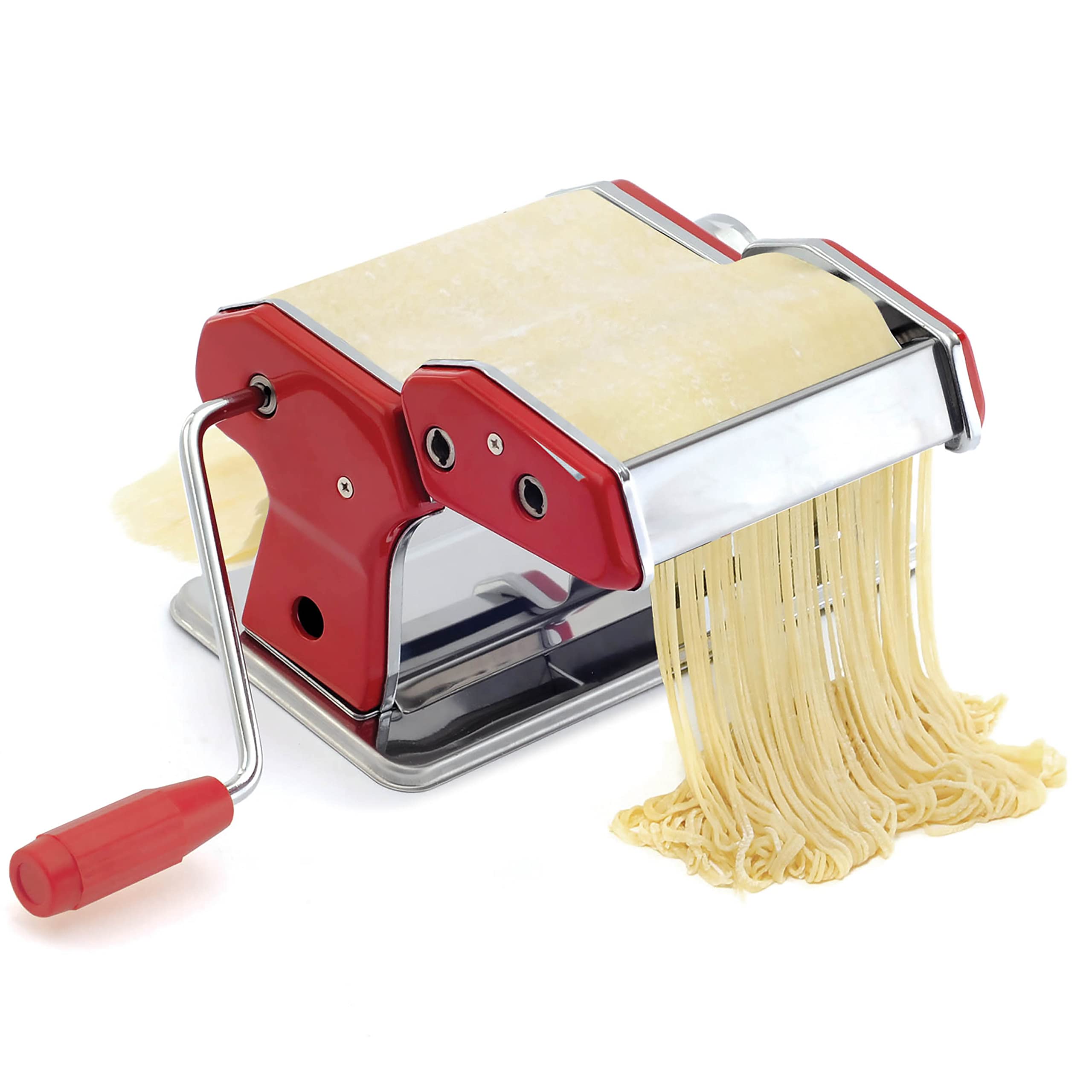 Norpro 1049R Pasta Machine, Silver/Red