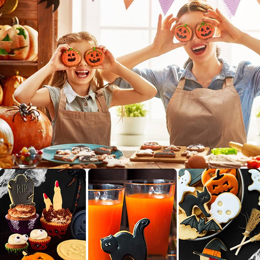 Pumpkin Cookie Cutters Set - 5 Pieces Different Sizes Pumpkin Shapes Stainless Steel Fondant Cutters Mold For Halloween & Fall T