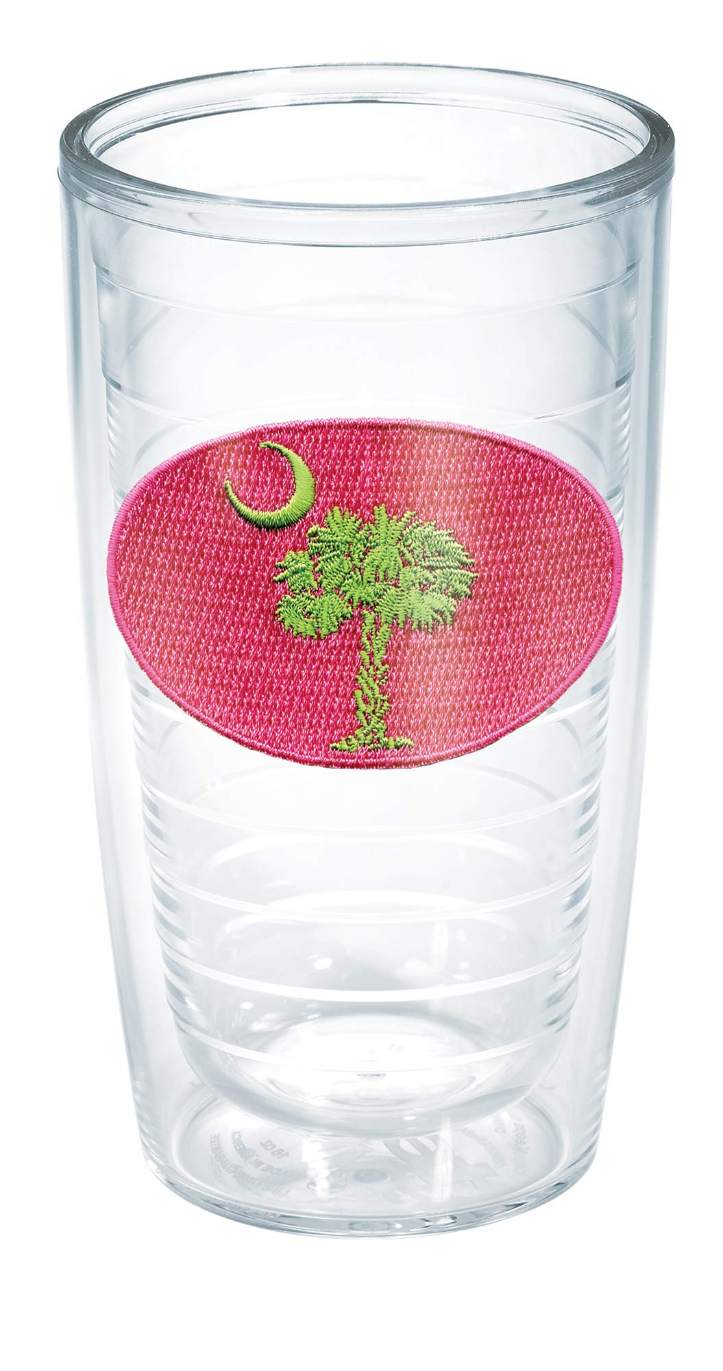 Tervis South Carolina Flag Made In Usa Double Walled Insulated Tumbler Travel Cup Keeps Drinks Cold & Hot, 16Oz - No Lid, Pink A