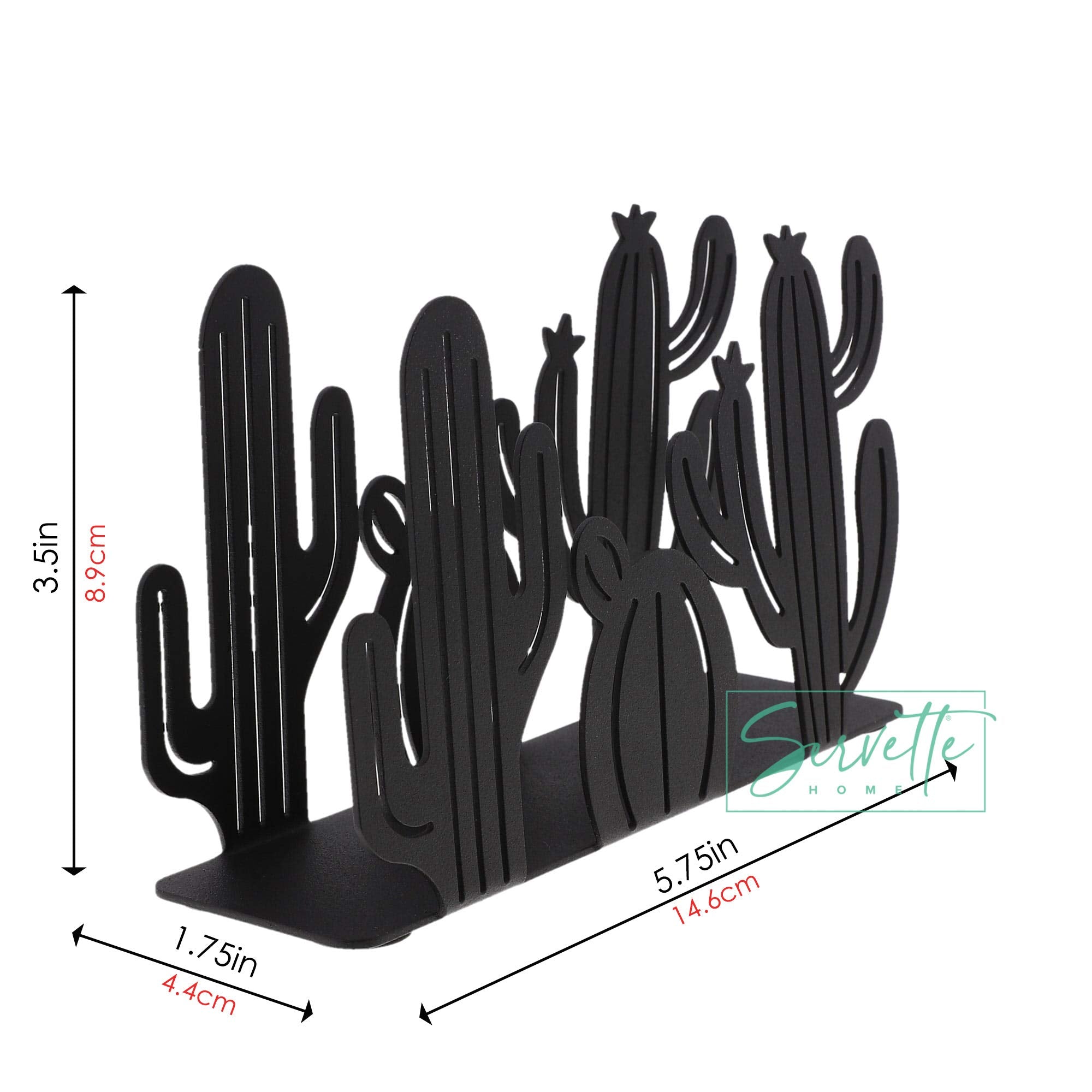 Napkin Holders For Tables Black Metal Cactus Design