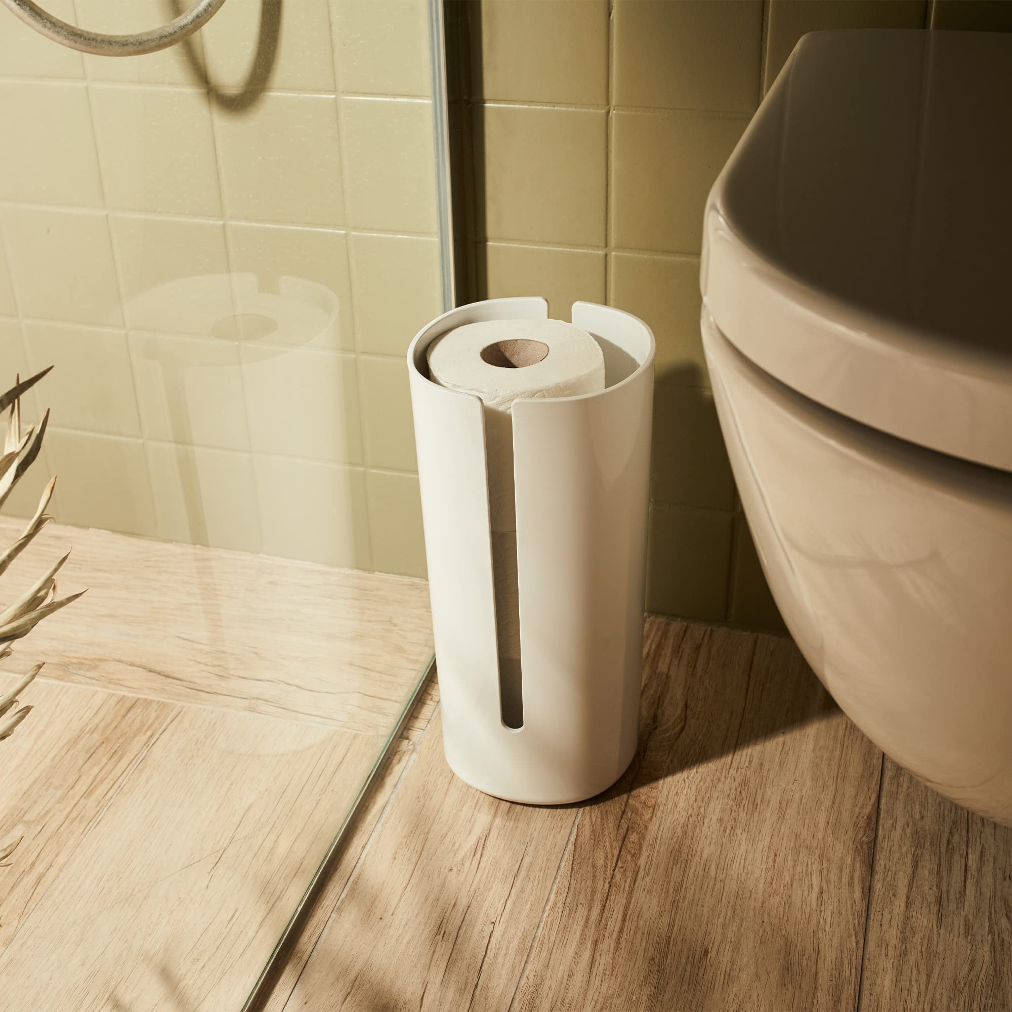 Alessi ''Birillo'' Toilet Paper Roll Container, White - Pl18 W