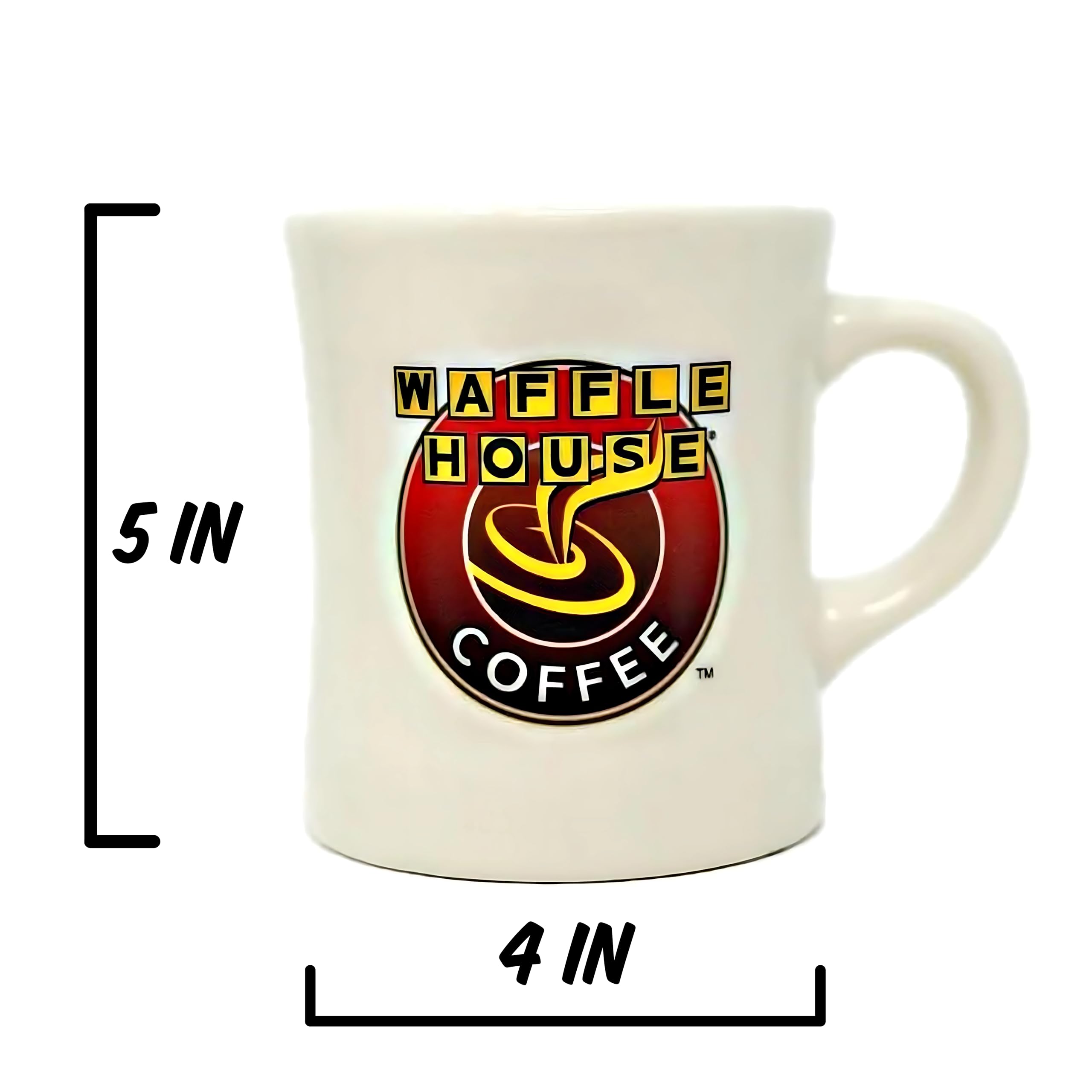 Waffle House Coffee Mug - Classic Diner-Style Ceramic Cup, 11oz - Iconic Yellow & Black Logo - Great Gift for Coffee Lovers & Fa