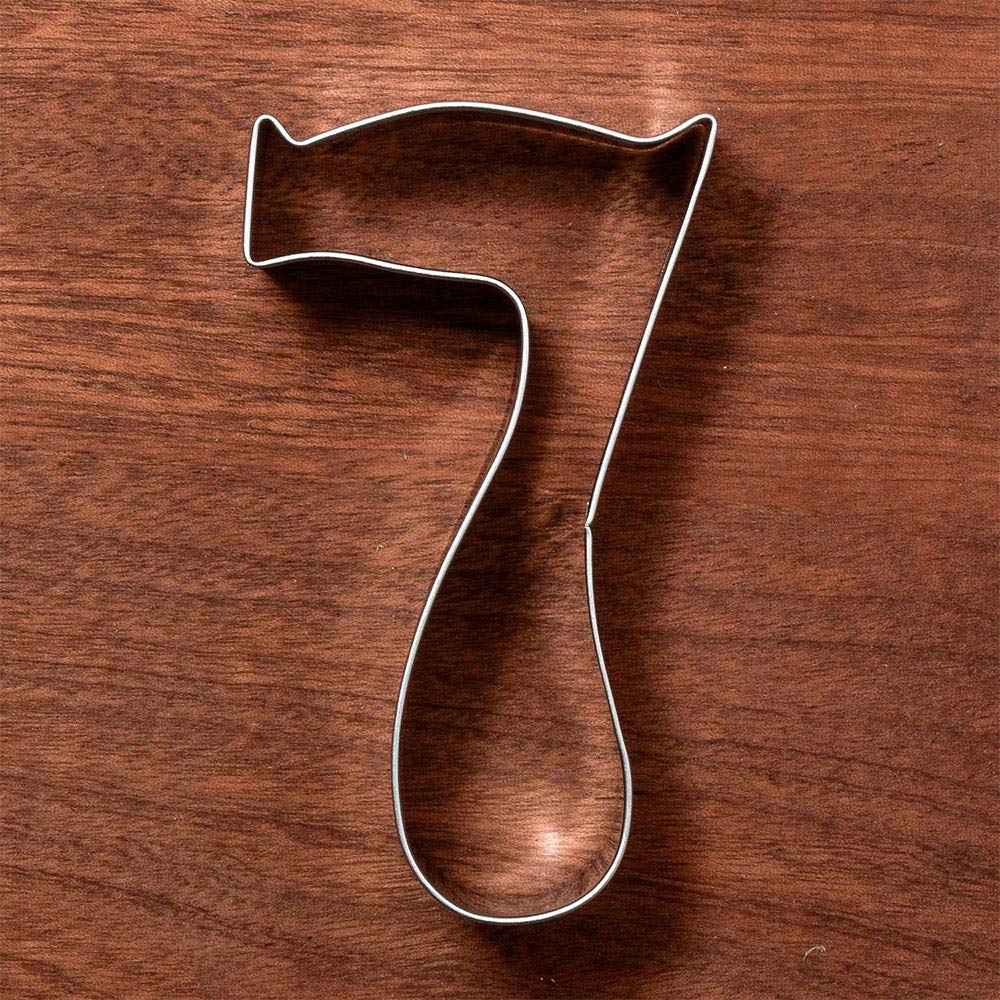 Liliao Number 7 Cookie Fondant Biscuit Cutter For Birthday/Anniversary/Special Day - 2.3 X 4 Inches - Stainless Steel