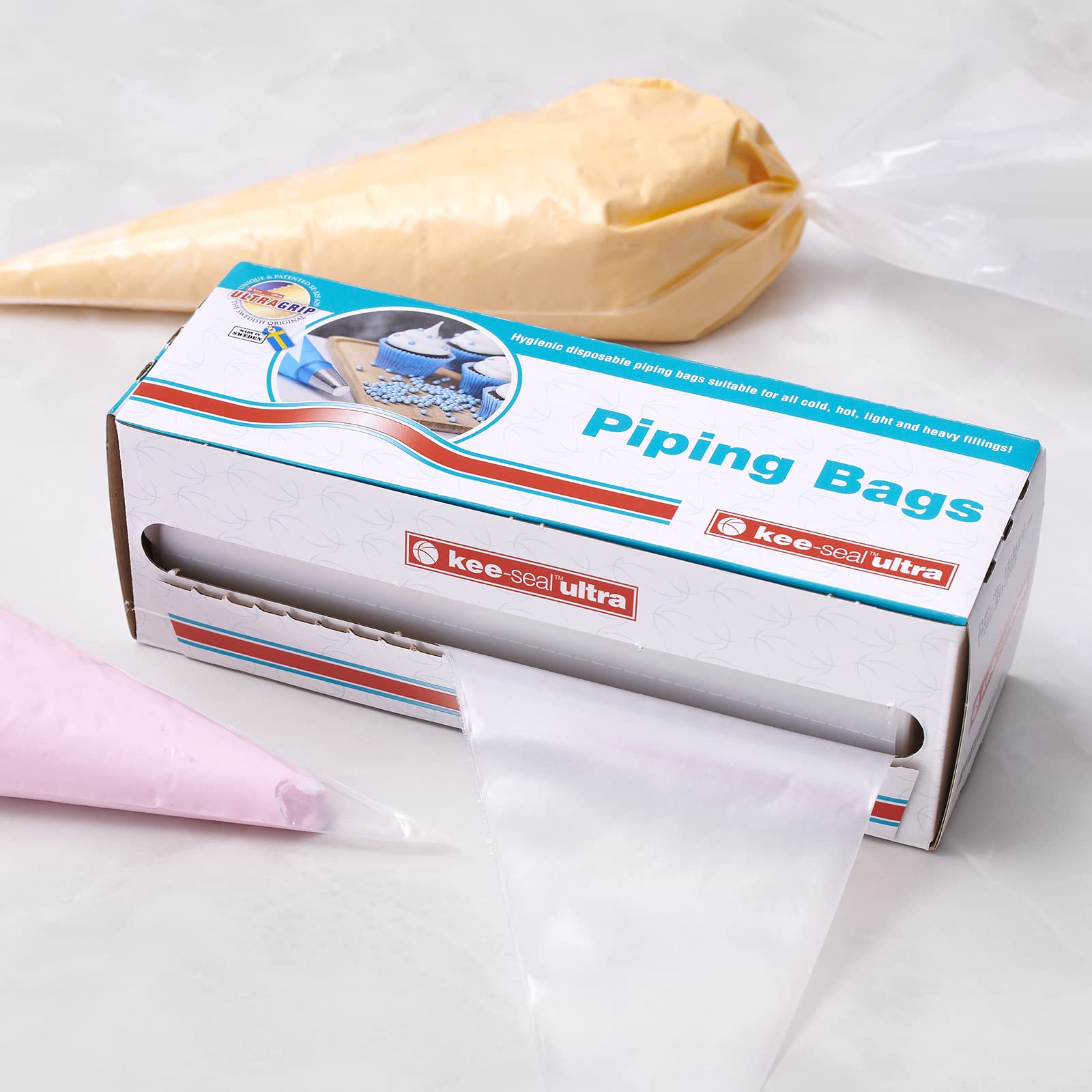 Decopac Kee-Seal Disposable Piping Keeseal Ultra Pastry Bag, 12'', Clear