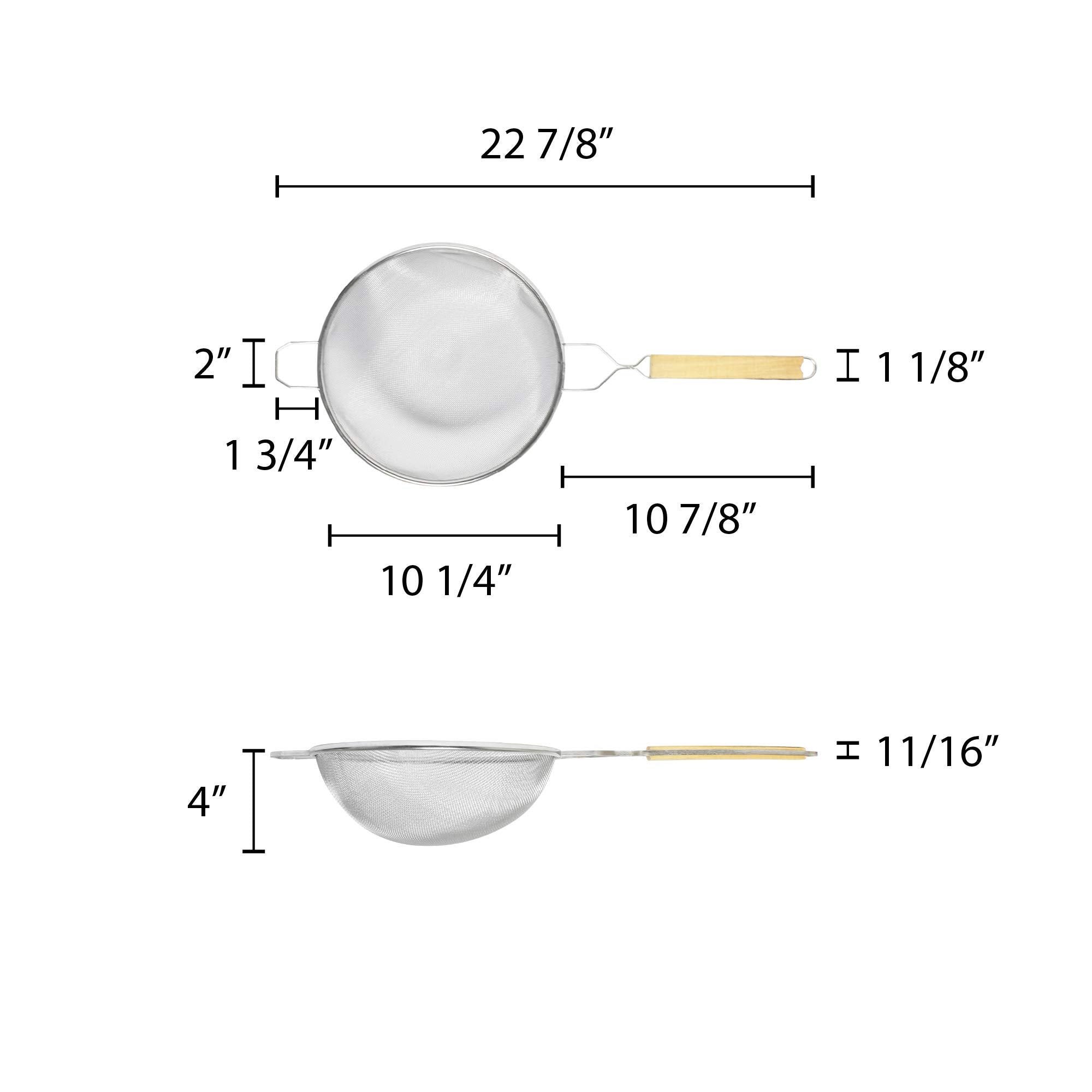 Thunder Group Single Mesh Strainer, 10-Inch