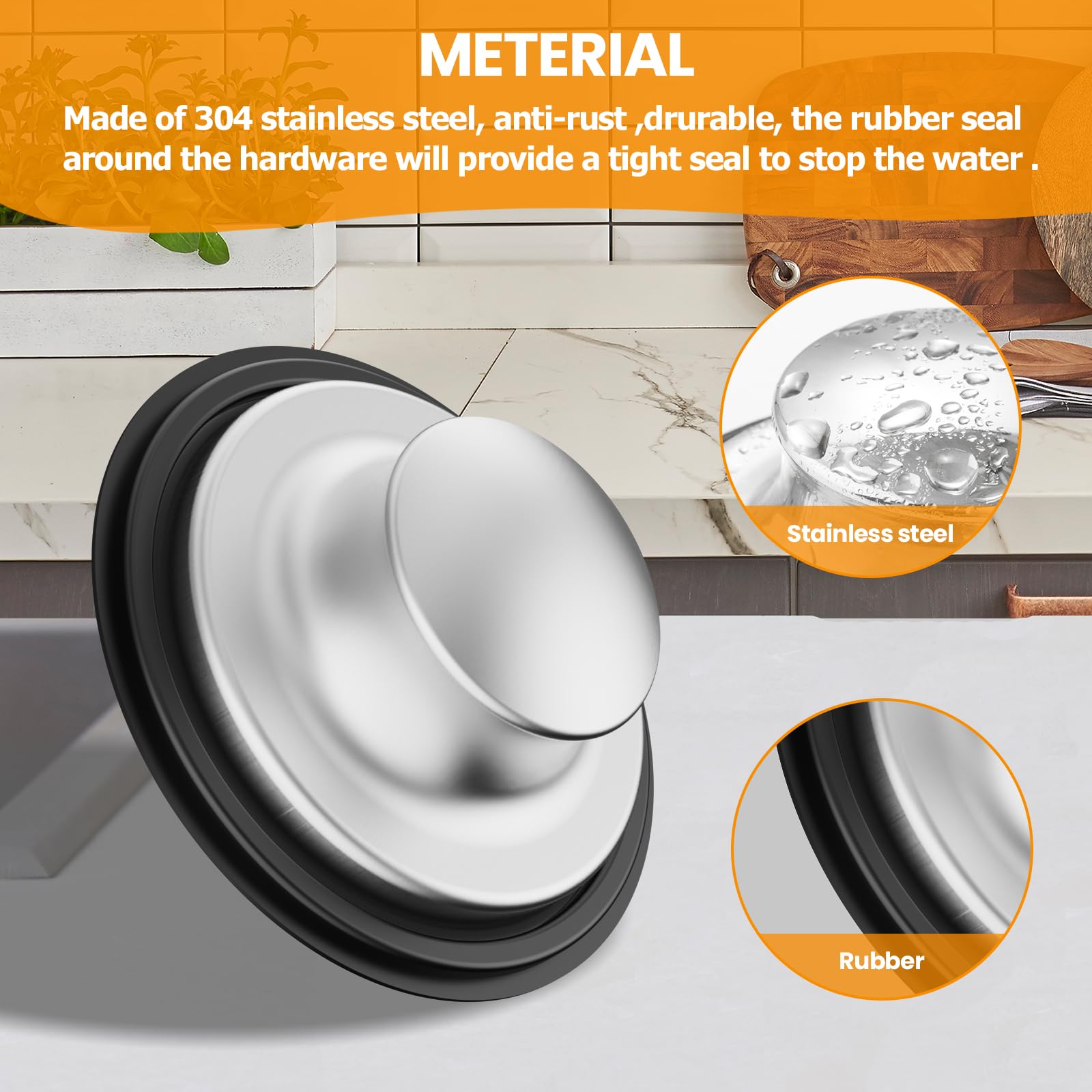 Huntonry 2Pcs Kitchen Sink Stopper And Kitchen Sink Drain Strainer, Drain Catcher And Drain Cover For Kitchen Sink, Drainer For