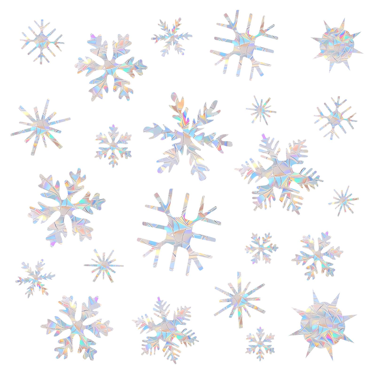 HAPBEAR 36PCS Snowflake Window Decals for Bird Strikes - Anti-Collision Window Decals to Save Birds from Window Collisions,Non A