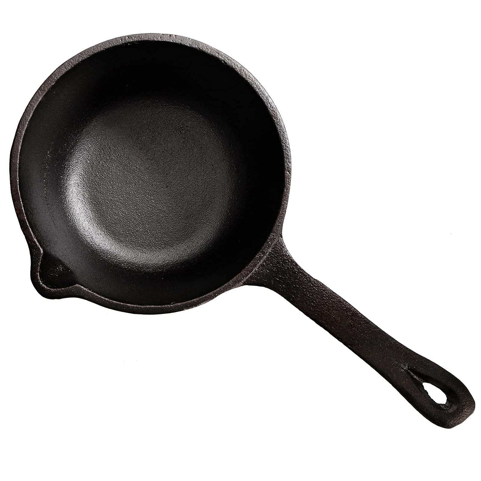 Cedilis 1 Quart/ 32 Ounce Cast Iron Basting Pot With Handle, Heavy Duty Construction Sauce Pot For Grilling And Oven, Black