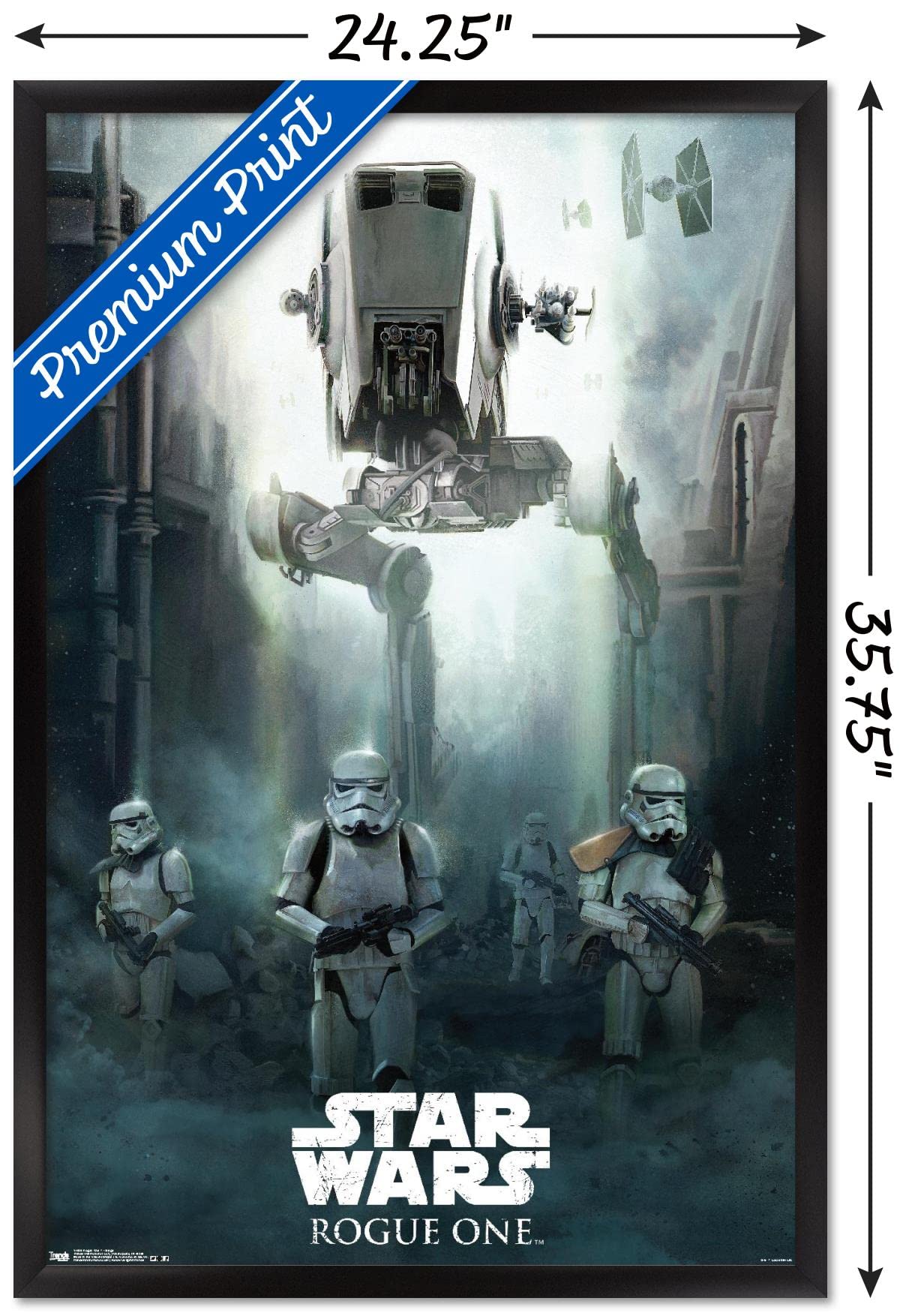 Trends International Star Wars: Rogue One - Siege Wall Poster, 22.375'' X 34'', Black Framed Version