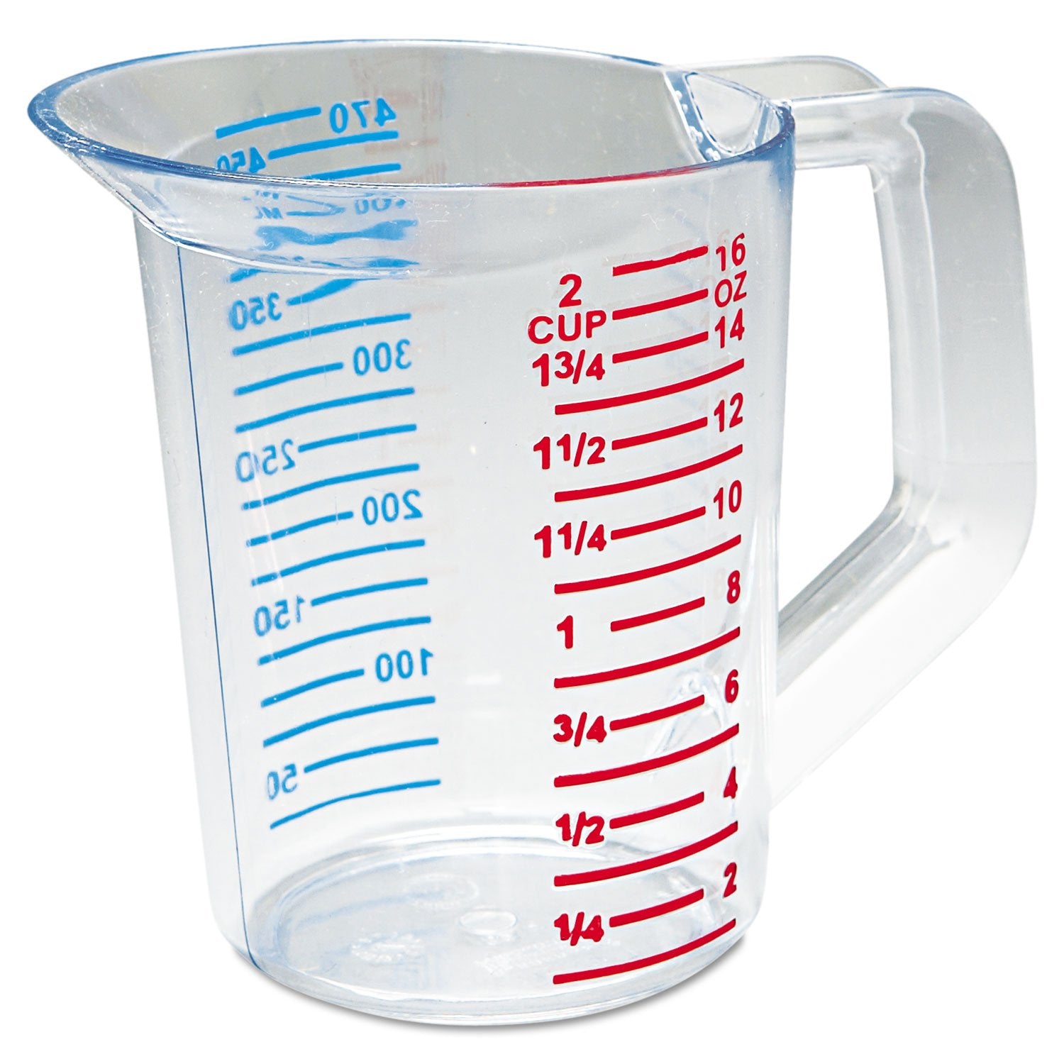 Rubbermaid Commercial Products Bouncer Clear Measuring Cup, 2-Cup/1.5-Quart, Clear, Strong Food Grade, For Use With -40-Degree F