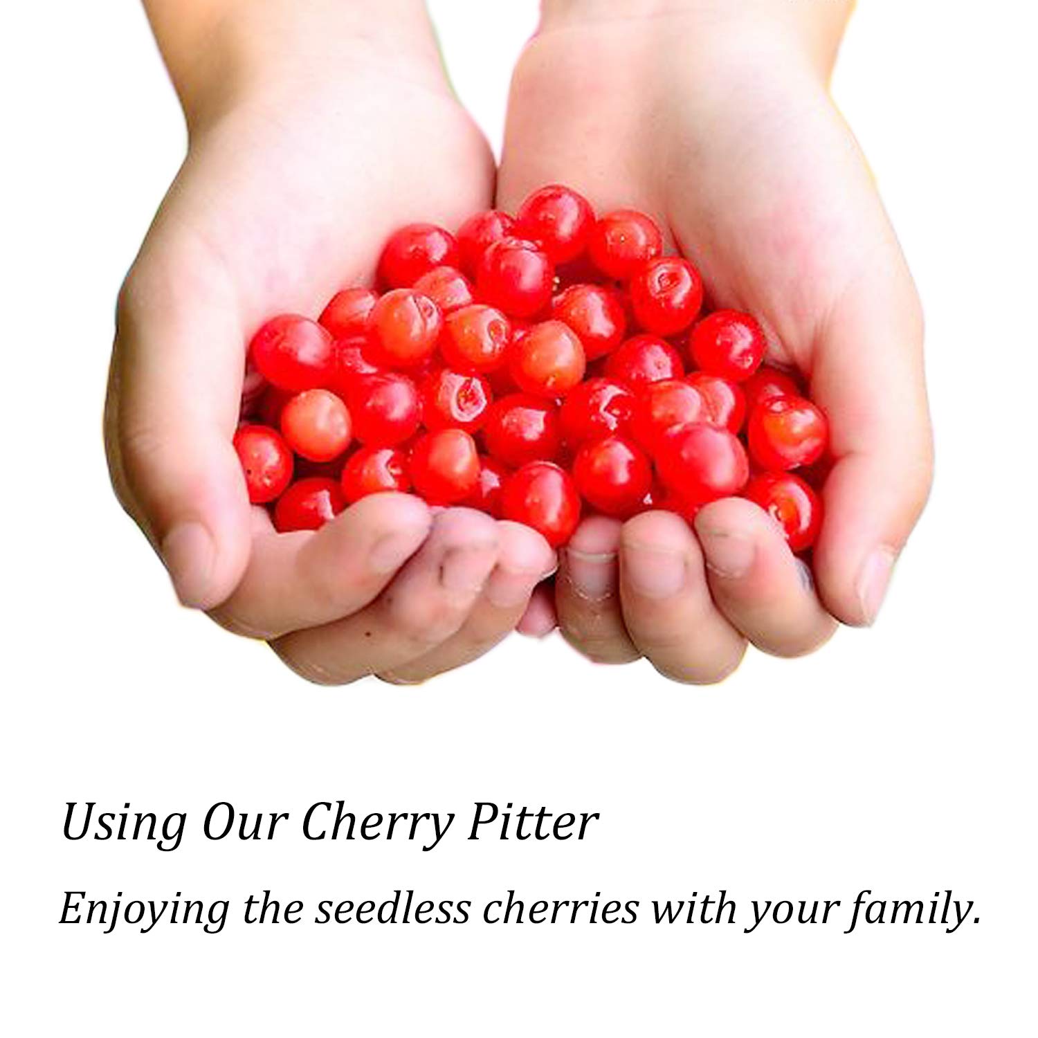 Cherry Pitter, Yisscen Cherry Olive Seed Remover Tool With Food-Grade Silicone Cup, Heavy-Duty Cherry Stoner/Cherry Core Remover