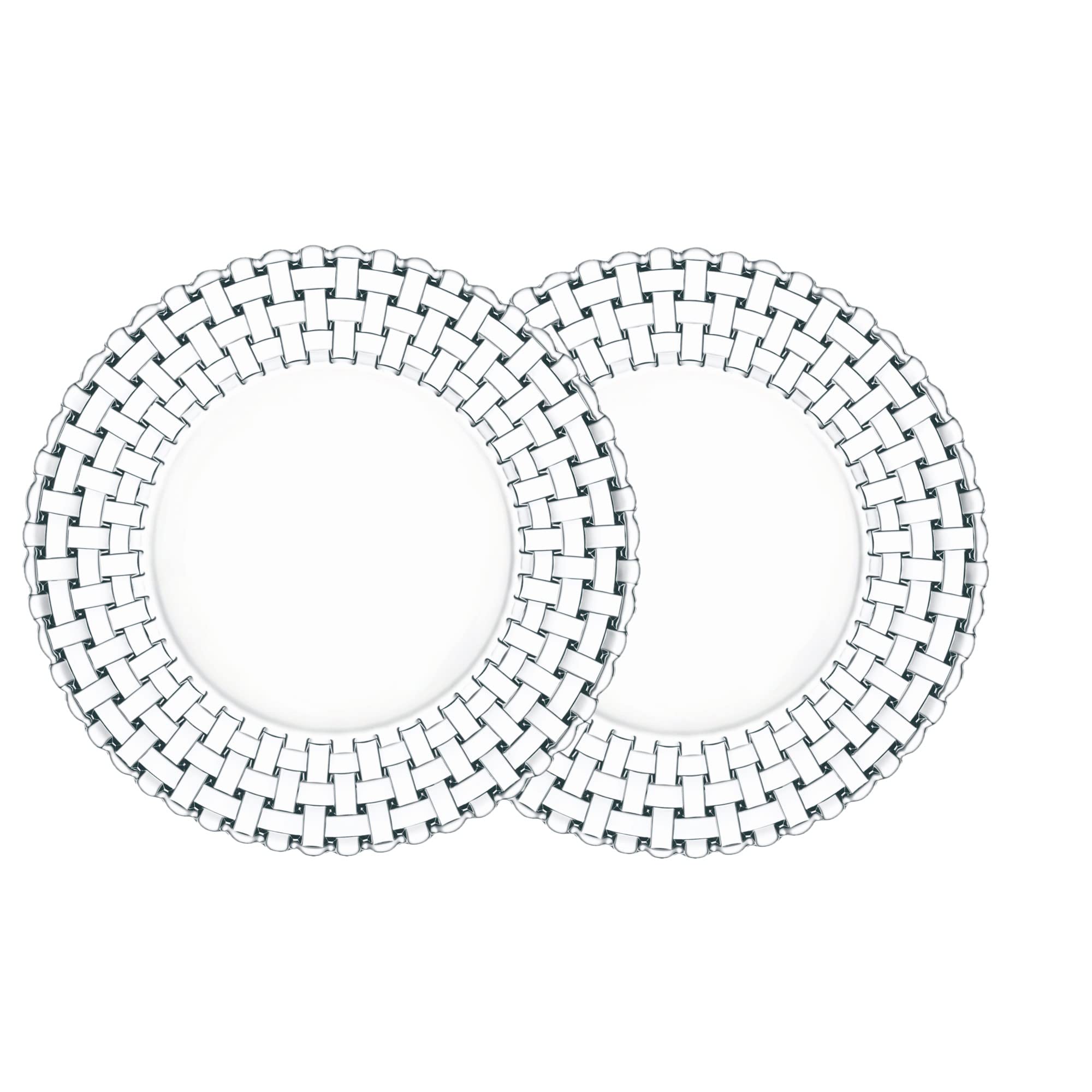 Nachtmann Bossa Nova Collection 9 Inch Salad Plate  Set Of 2 Clear, Crystal Glass Plates For Dessert, Appetizers And Salad  Perf