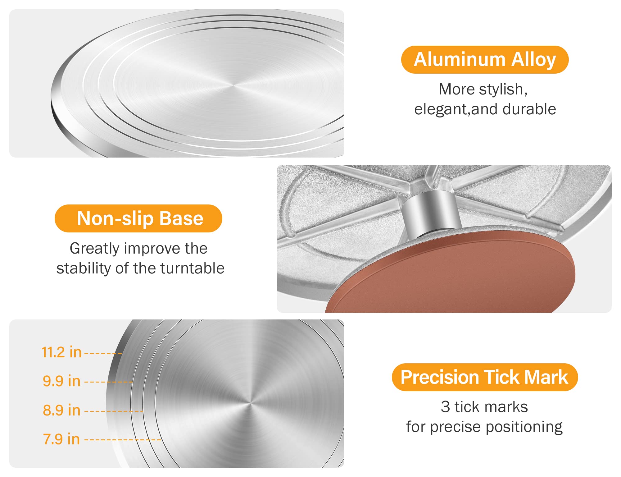 Kootek 22Pcs Cake Decorating Supplies Kit, Baking Tools With 12'' Aluminium Cake Turntable Rotating Cake Stand, Piping Bags And