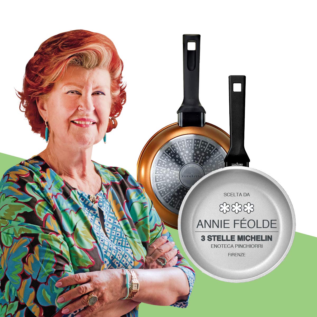 Salutella Zerocolor Unique Nonstick Health Aluminum Wok Pan Diameter 28 Cm Capacity 4.4 L, Copper, 11 Inch