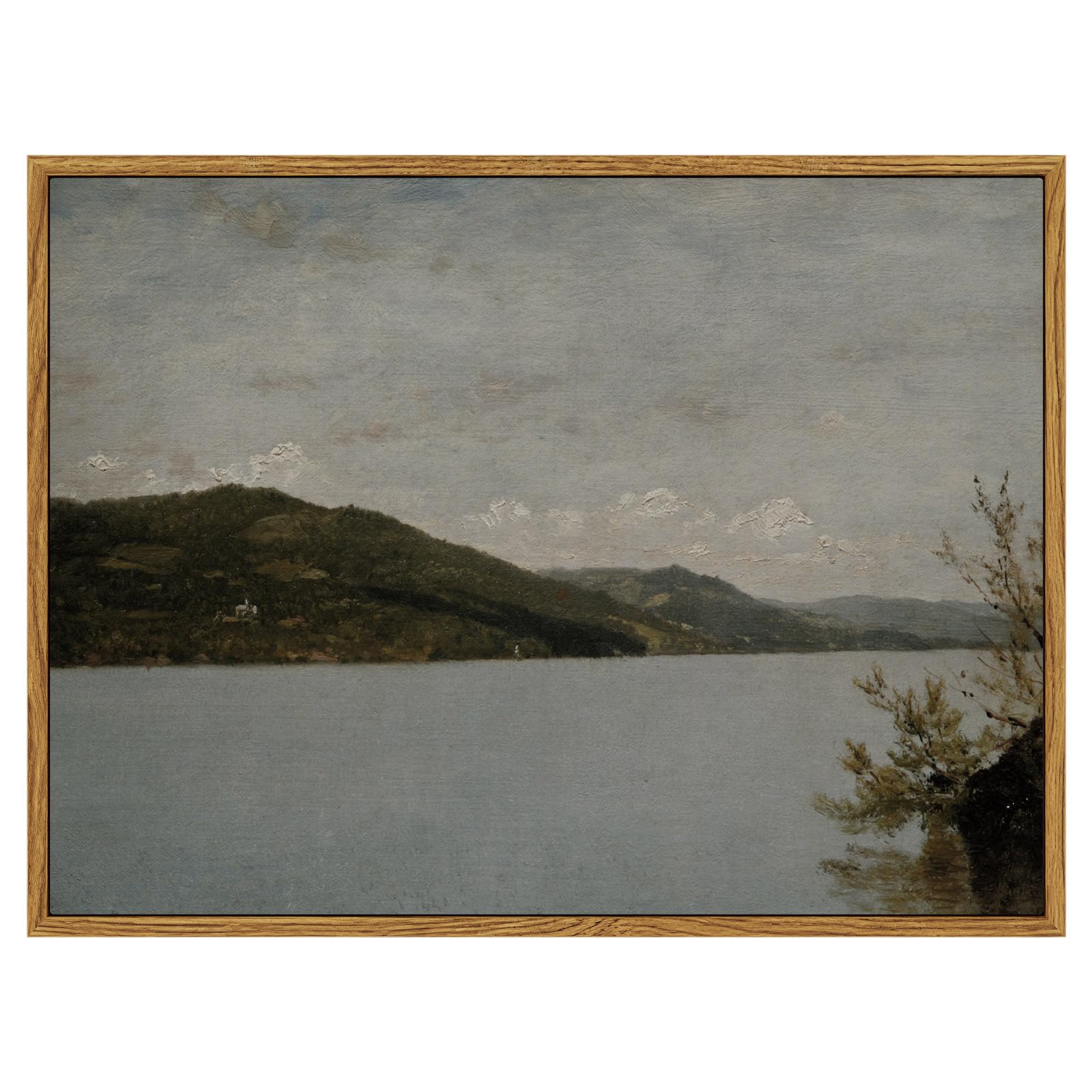 Insimsea Framed Canvas Wall Art Vintage Decor, Classical Landscape Paintings Artwork, Vintage Nature Decor, Retro Wall Decoratio