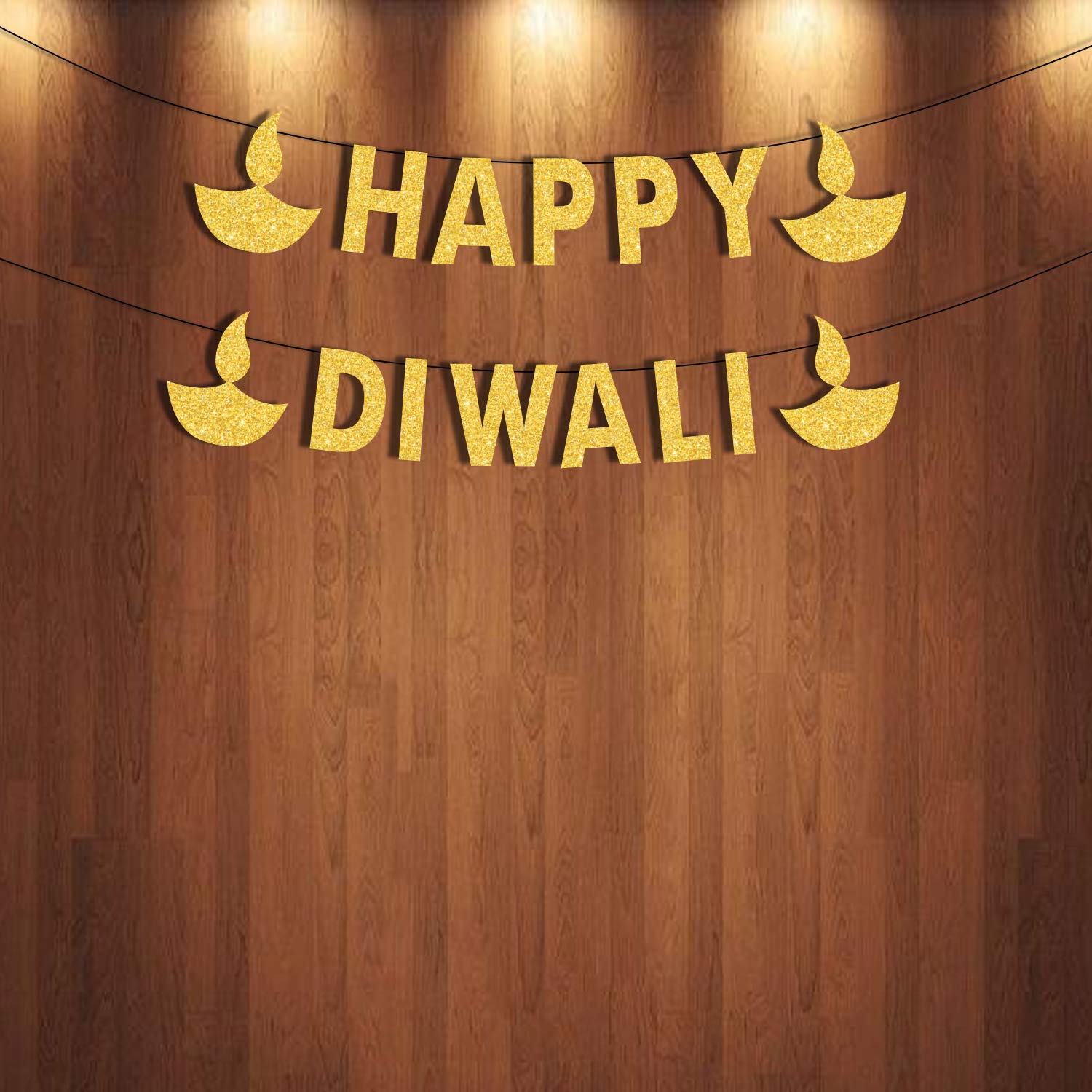 Festiko Happy Durga puja Banner/Photo Booth/Swirls for Durga puja Festival Decoration (Happy Diwali Banner - 03)