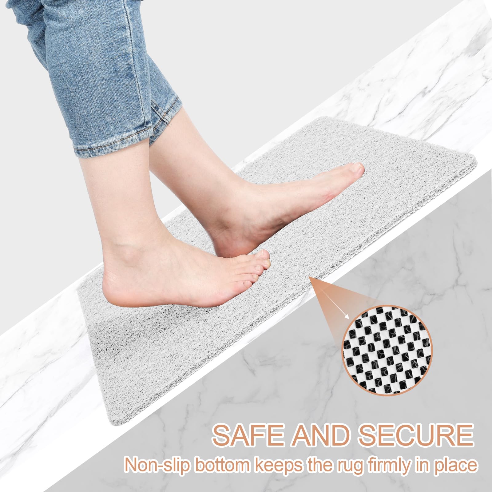 Joyhalo Shower Mats For Showers Anti Slip For Elderly, 17'' X 24'' Non Slip Bath Mat For Inside Shower, Bath Tub Mats For Bathro