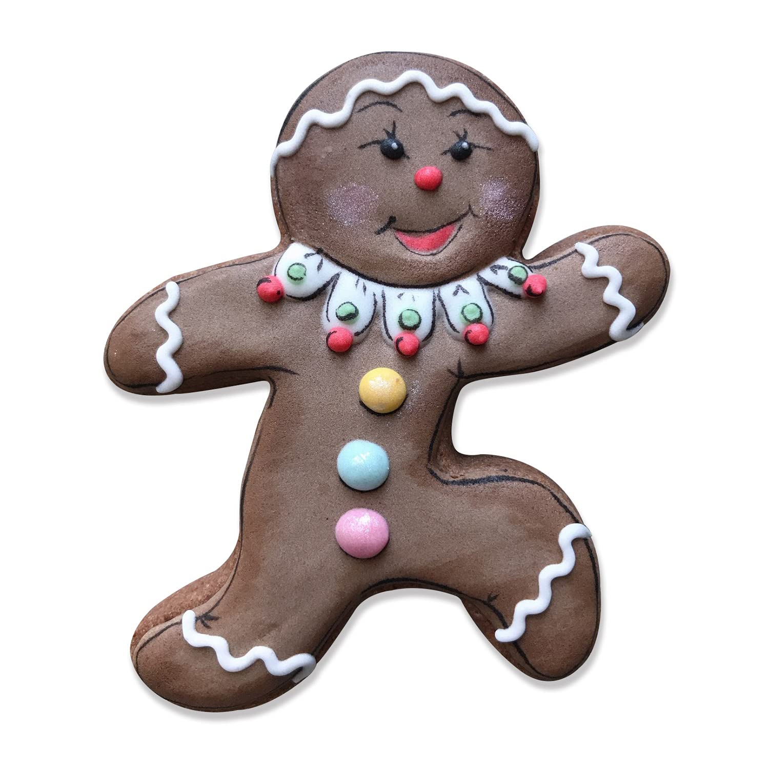 Liliao Christmas Running Gingerbread Man Cookie Cutter - 3.6 X 4.2 Inches - Stainless Steel