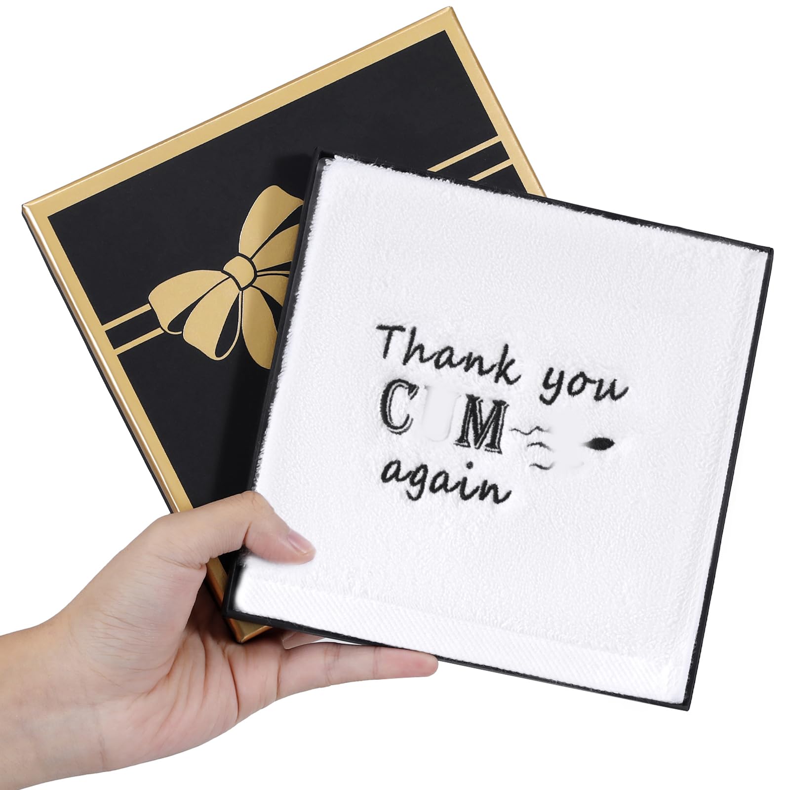 Men Embroidered Hand Towel Wedding Boyfriend Anniversary Valentines Day For Guys Him 1 2 3 5 7 10 20 25 40 50 Year Couple Husban