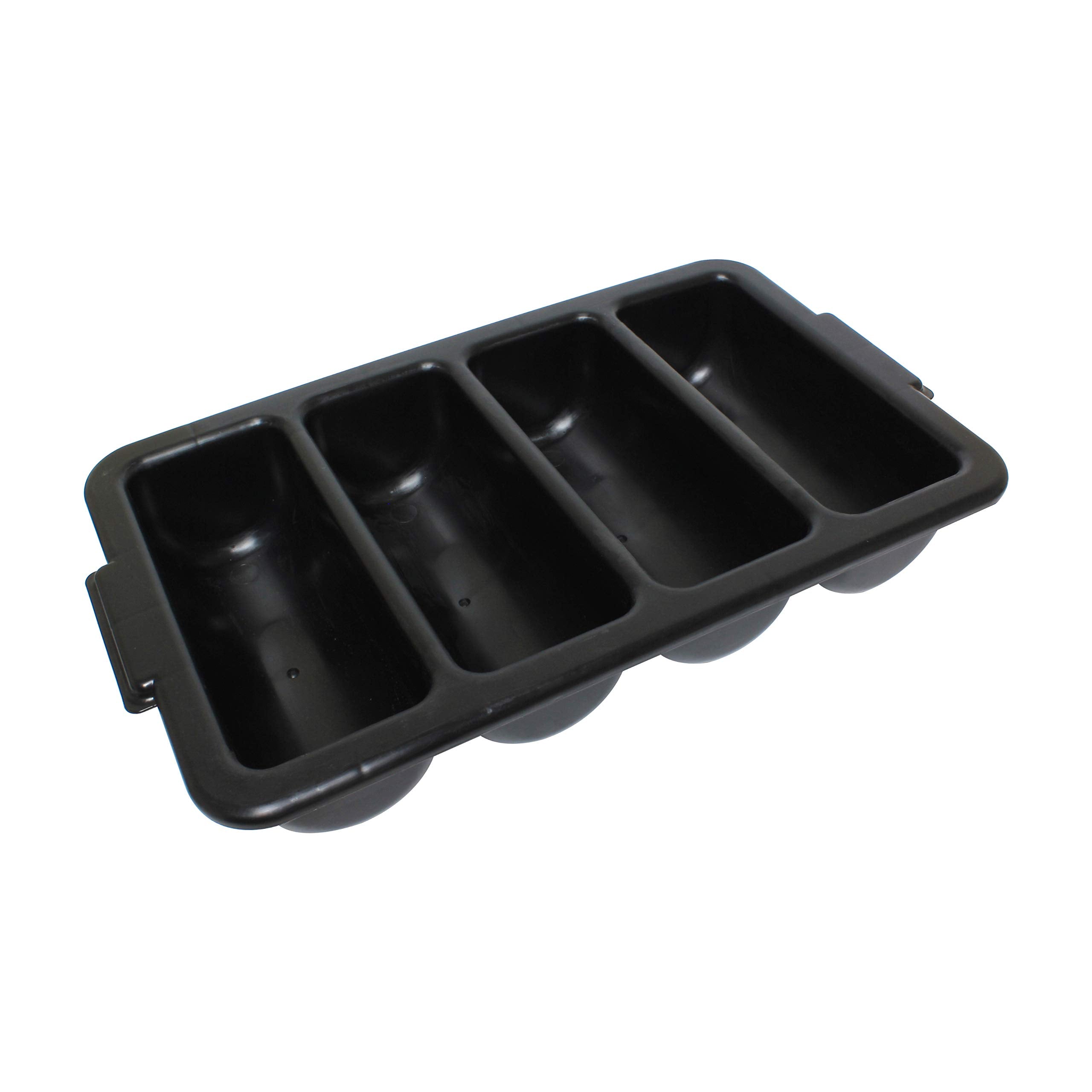 Thunder Group Plfccb001B 4-Compartment Cutlery Box, Black