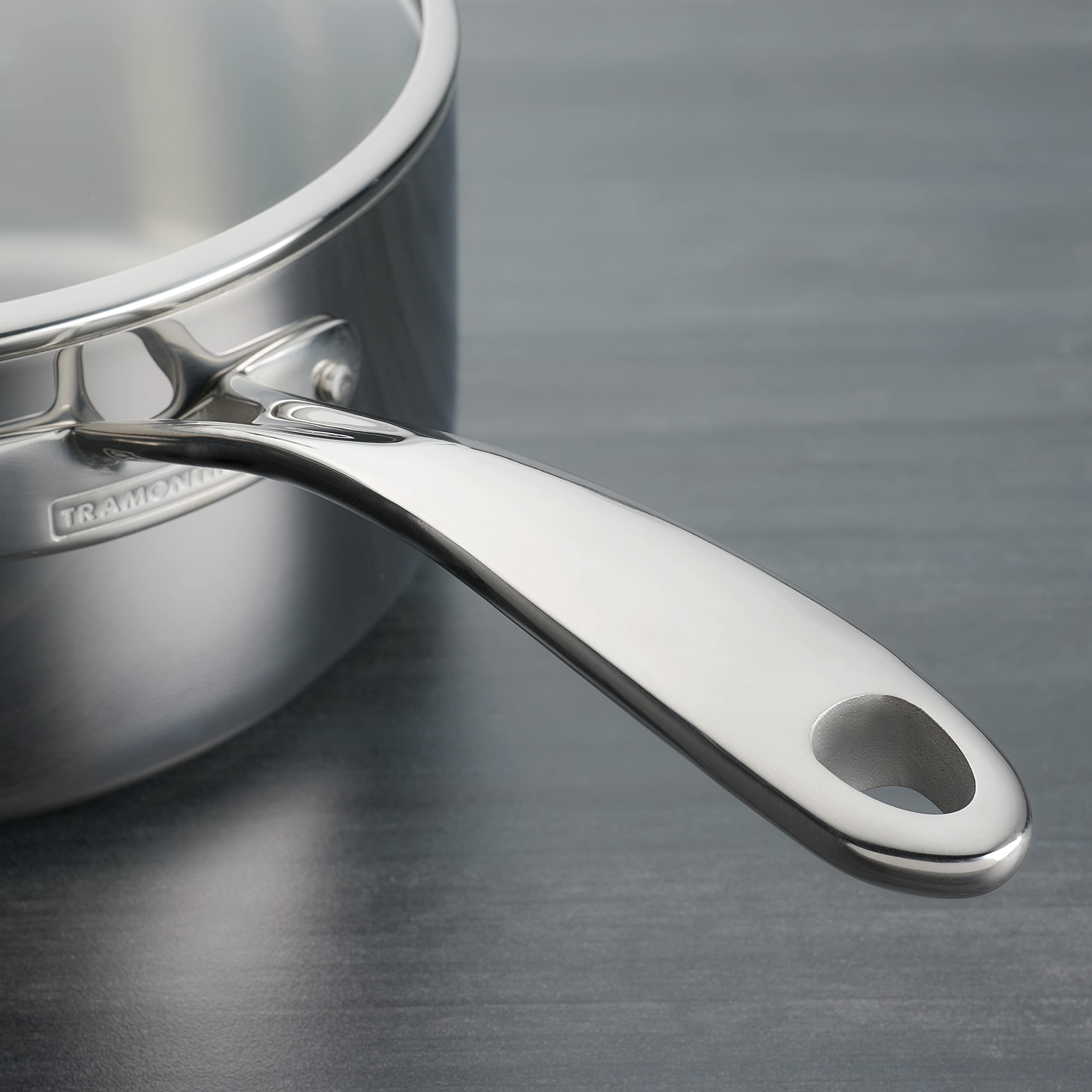 Tramontina Covered Sauce Pan Tri-Ply Clad (3 Qt), 80116/035Ds
