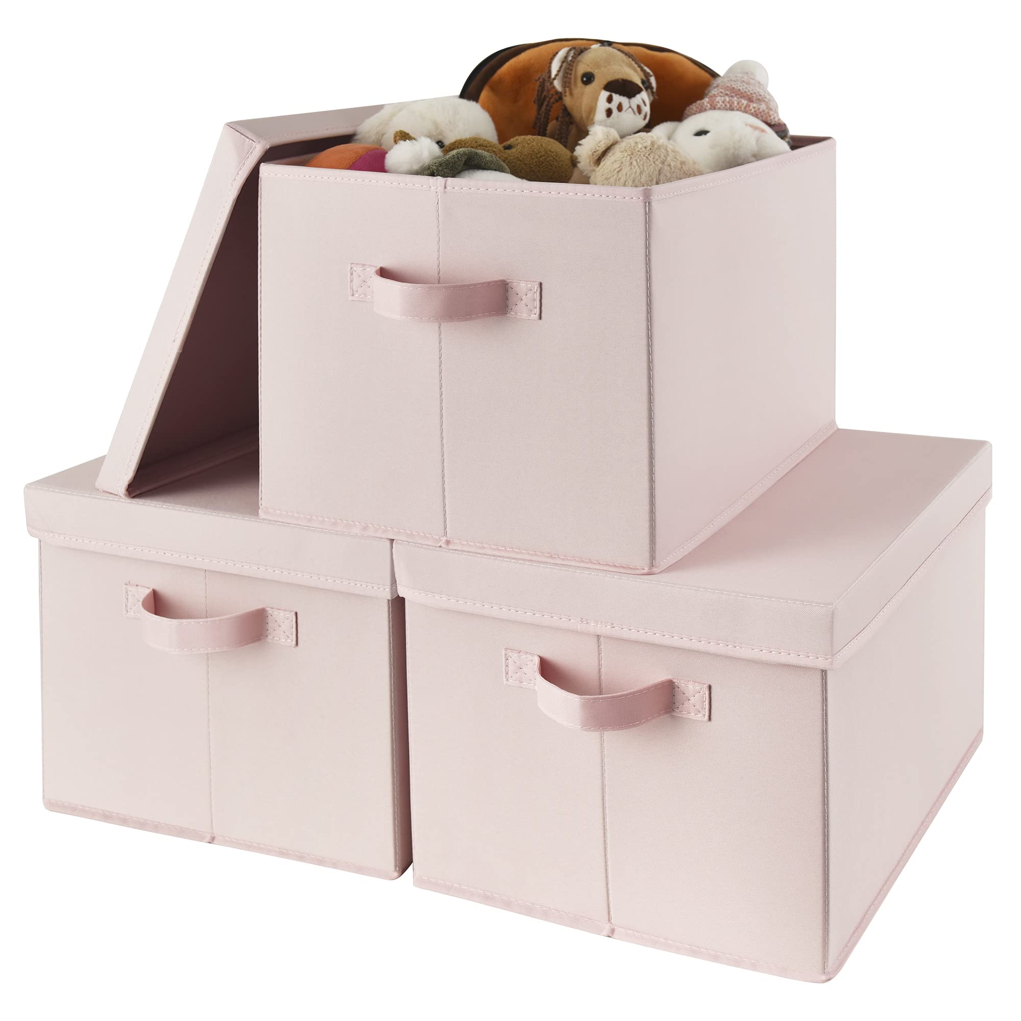 Granny Says Storage Bins Fabric, Large Storage Bins With Lids, Collapsible Storage Box Closet Shelf, Decorative Storage Baskets